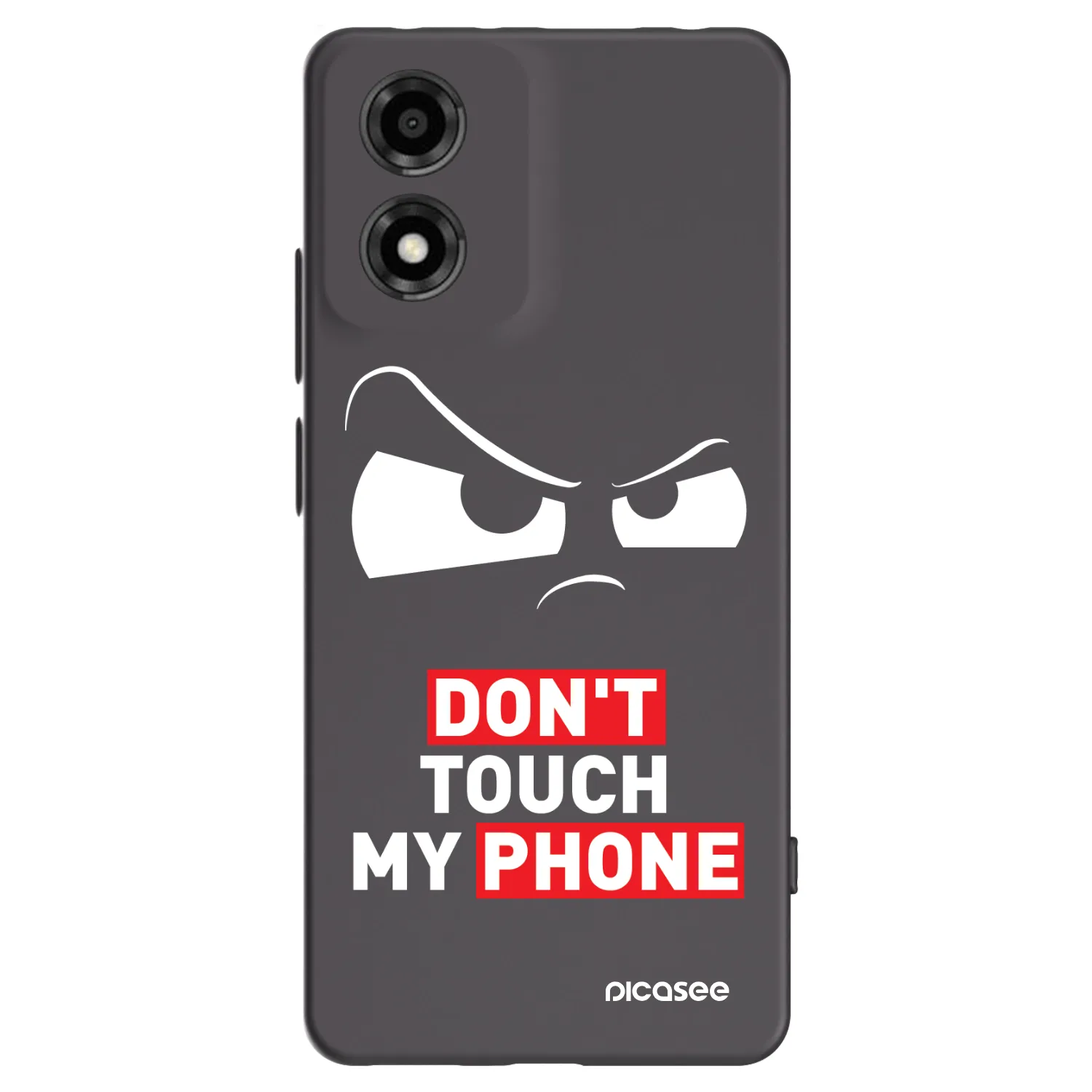 Picasee crna silikonska maskica za Motorola Moto E14 - Cloudy Eye - Transparent