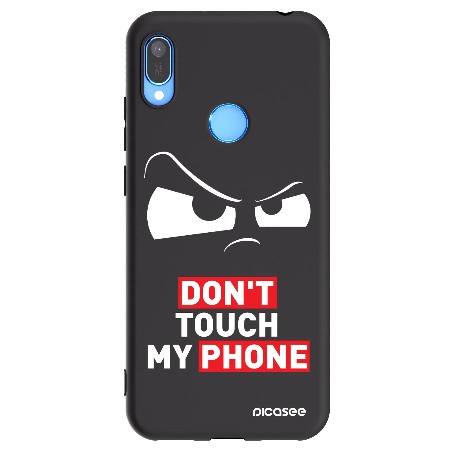Picasee crna silikonska maskica za Huawei Y6 2019 - Cloudy Eye - Transparent