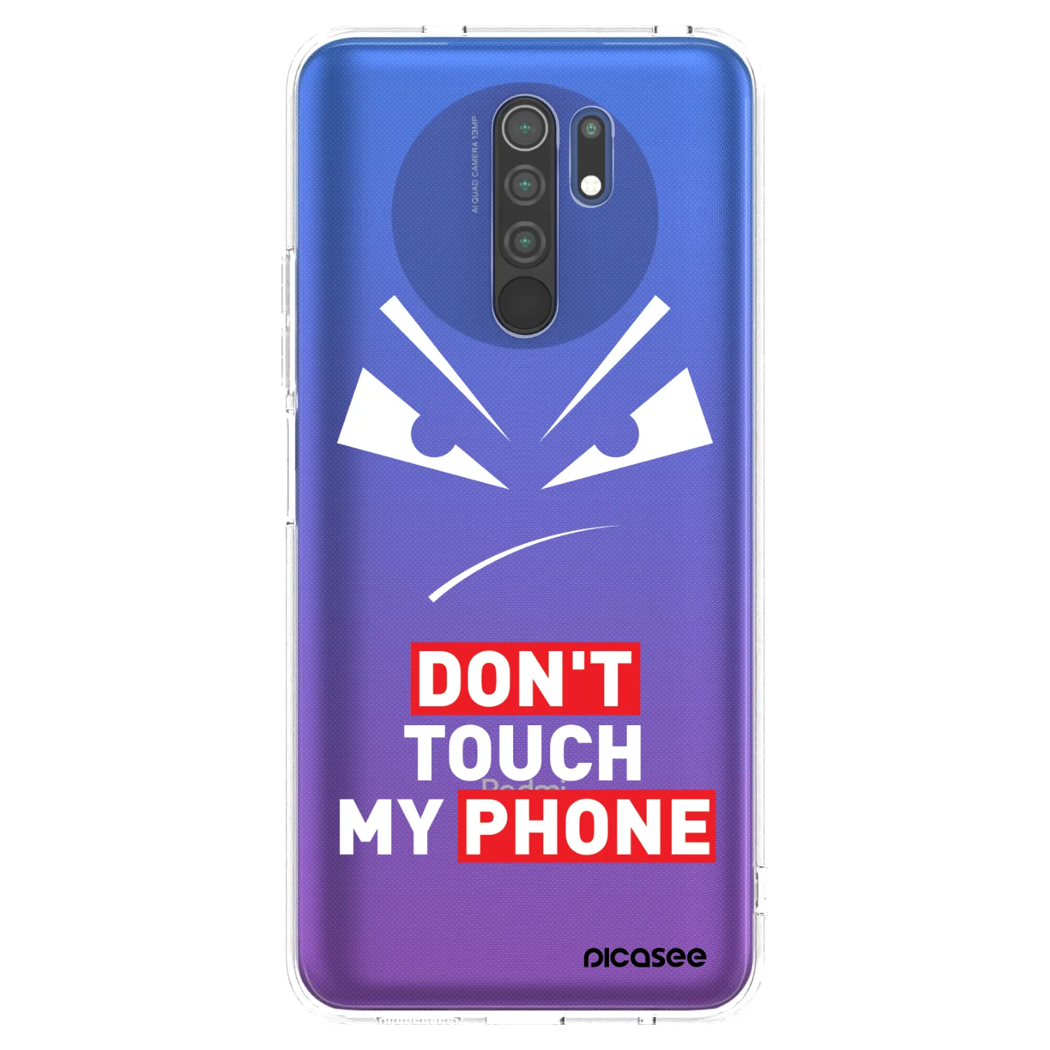 Picasee silikonska prozirna maskica za Xiaomi Redmi 9 - Evil Eye - Transparent