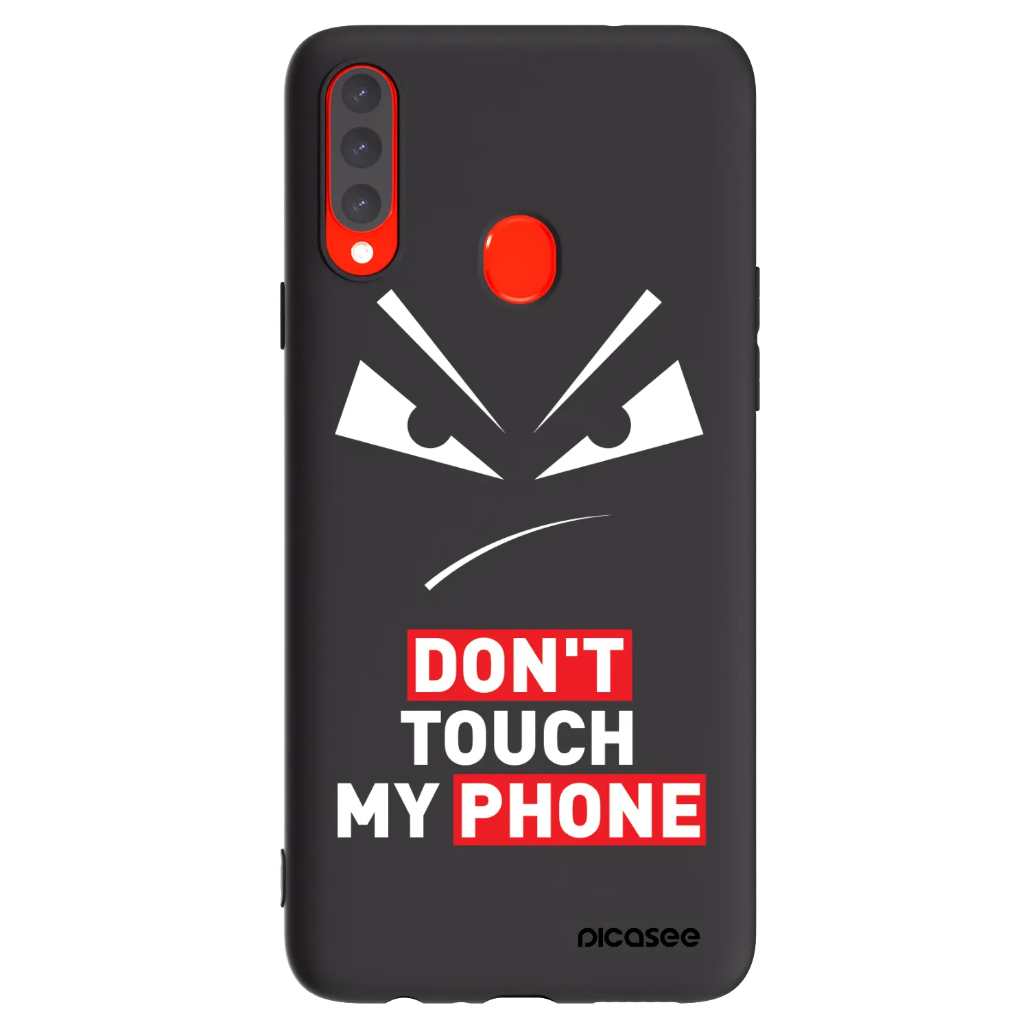 Picasee crna silikonska maskica za Samsung Galaxy A20s - Evil Eye - Transparent