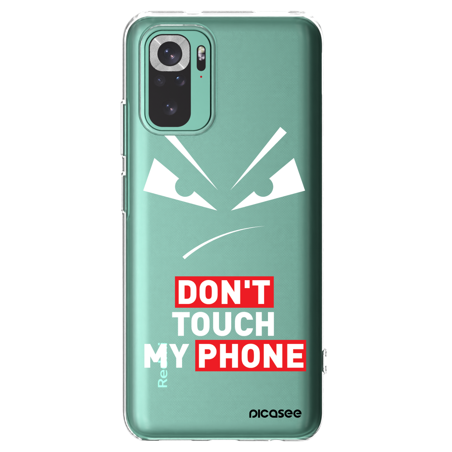 Picasee silikonska prozirna maskica za Xiaomi Redmi Note 10 Pro - Evil Eye - Transparent