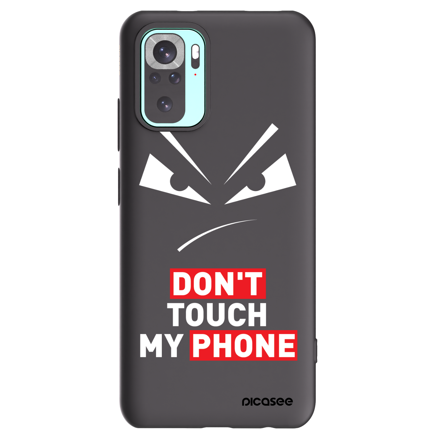 Picasee crna silikonska maskica za Xiaomi Redmi Note 10 Pro - Evil Eye - Transparent