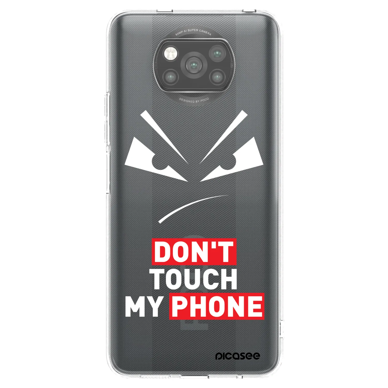 Picasee crna silikonska maskica za Xiaomi Poco X3 Pro - Evil Eye - Transparent
