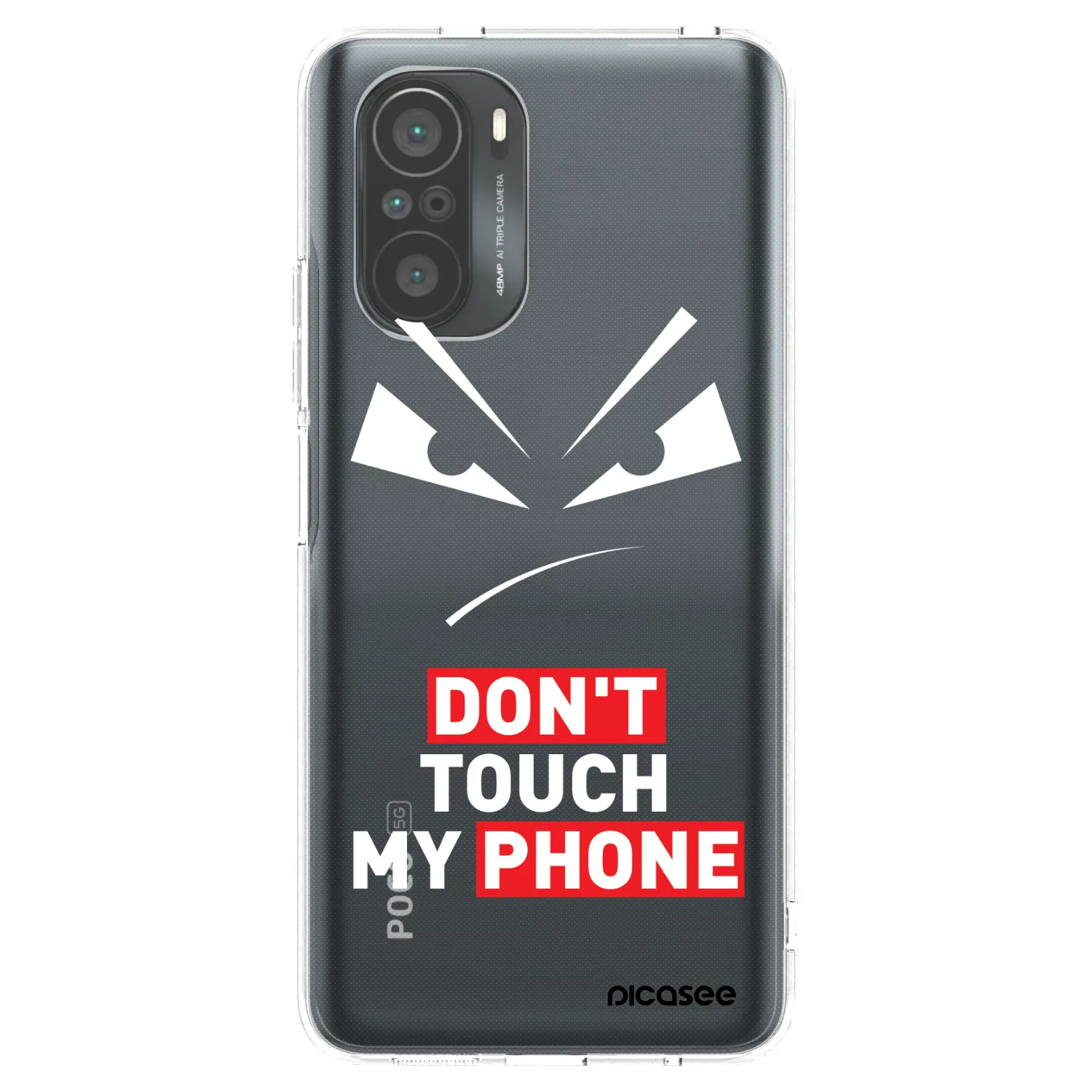 Picasee silikonska prozirna maskica za Xiaomi Poco F3 - Evil Eye - Transparent