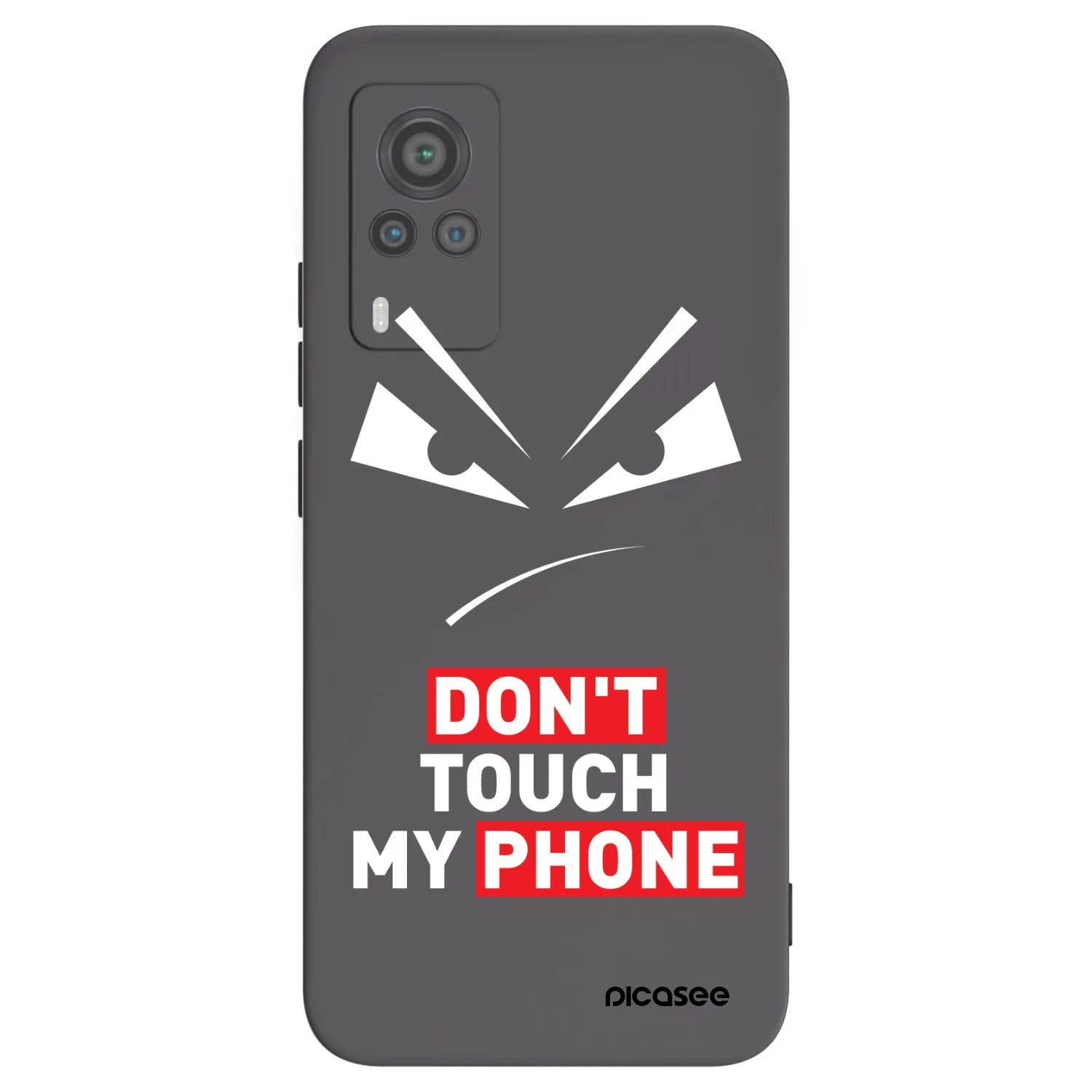 Picasee crna silikonska maskica za Vivo X60 Pro 5G - Evil Eye - Transparent