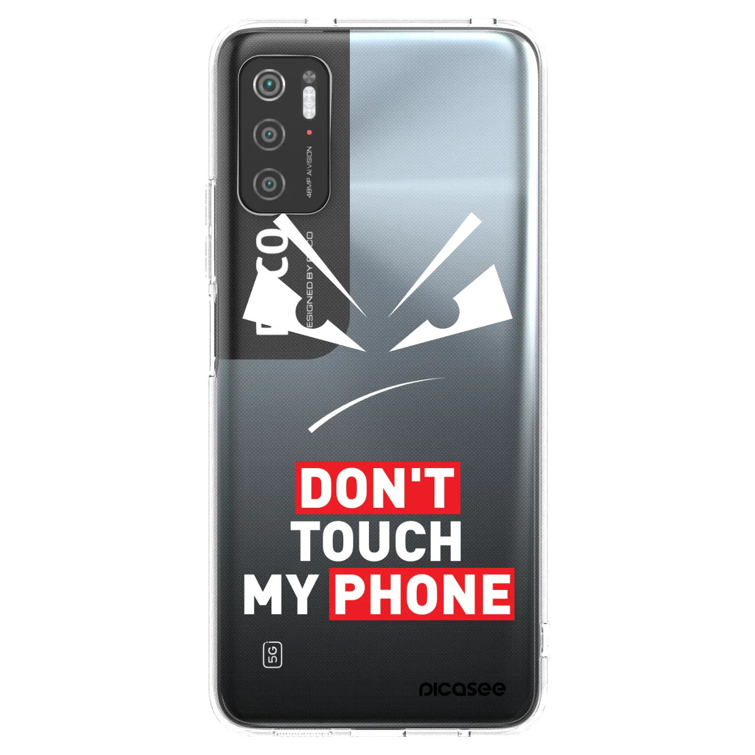 Picasee silikonska prozirna maskica za Xiaomi Poco M3 Pro 5G - Evil Eye - Transparent
