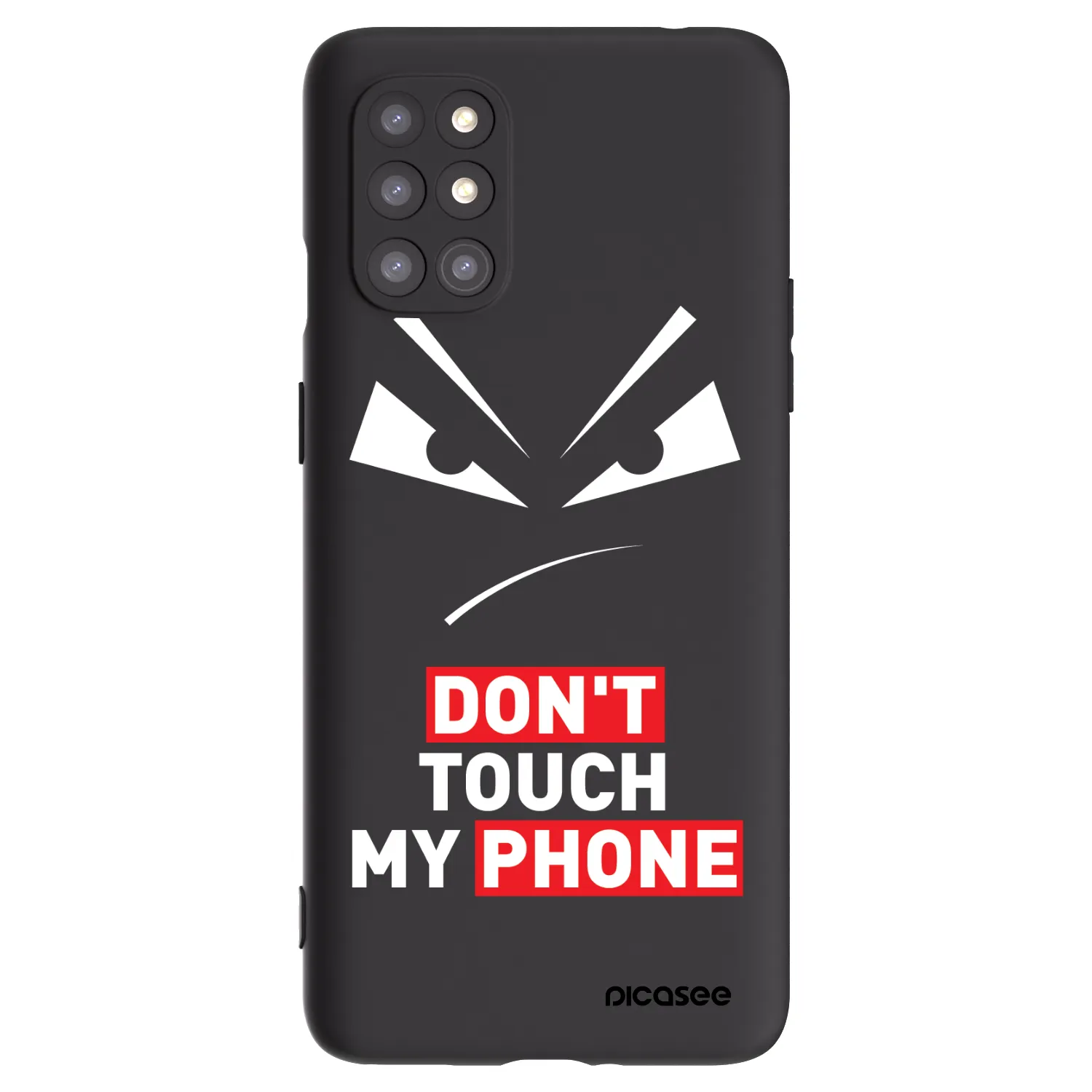 Picasee crna silikonska maskica za OnePlus 8T - Evil Eye - Transparent