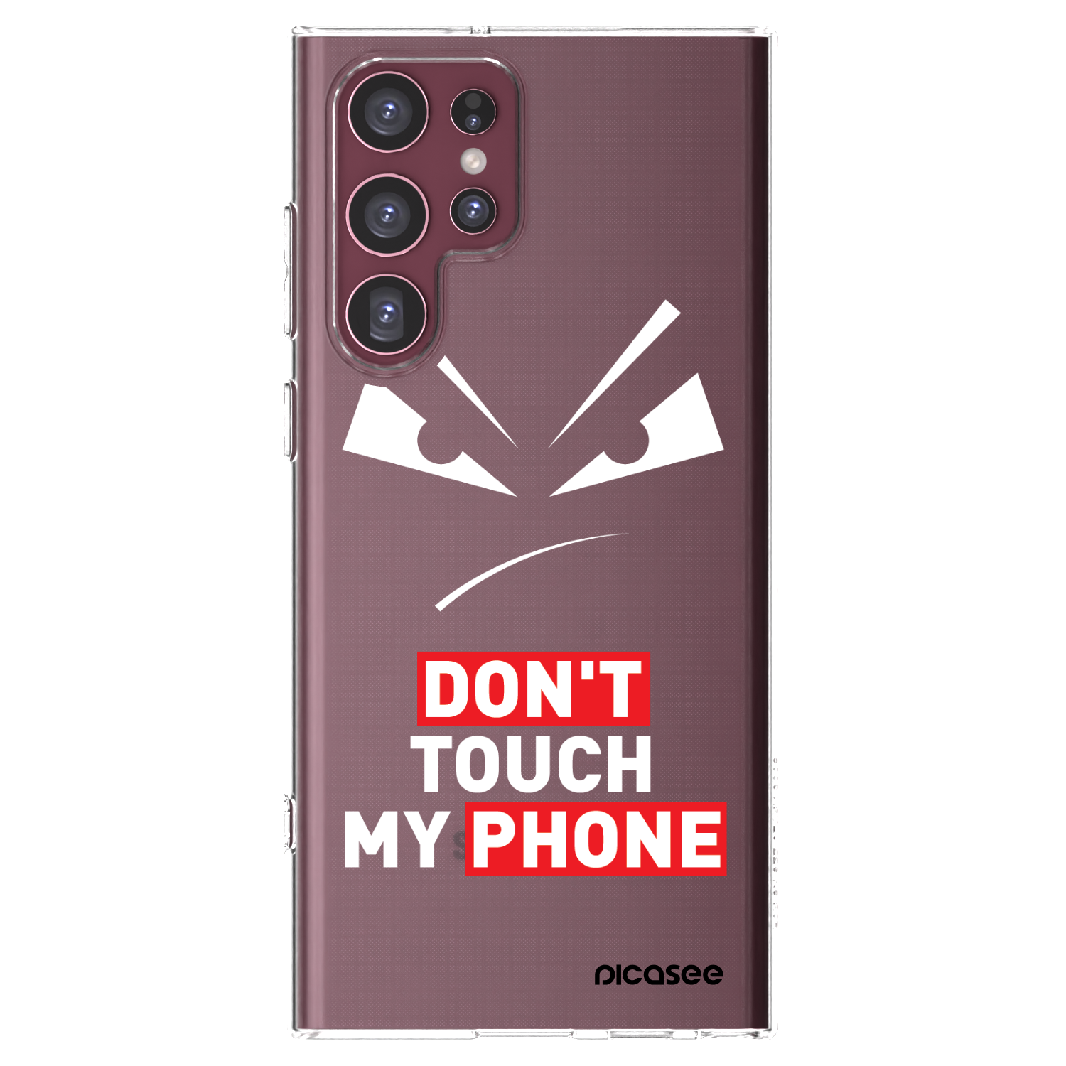 Picasee silikonska prozirna maskica za Samsung Galaxy S22 Ultra 5G - Evil Eye - Transparent