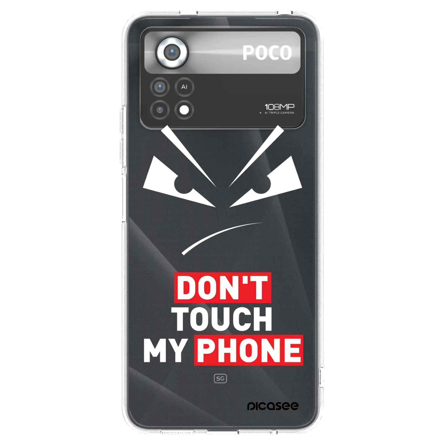 Picasee silikonska prozirna maskica za Xiaomi Poco X4 Pro 5G - Evil Eye - Transparent