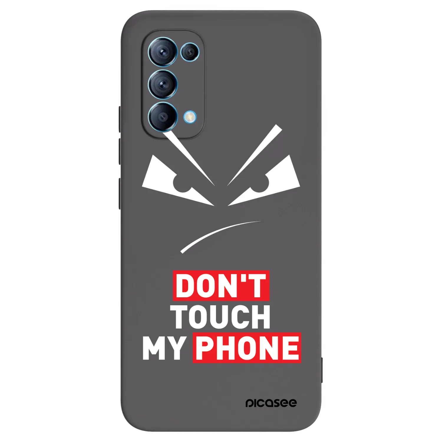 Picasee crna silikonska maskica za OPPO Reno 5 5G - Evil Eye - Transparent