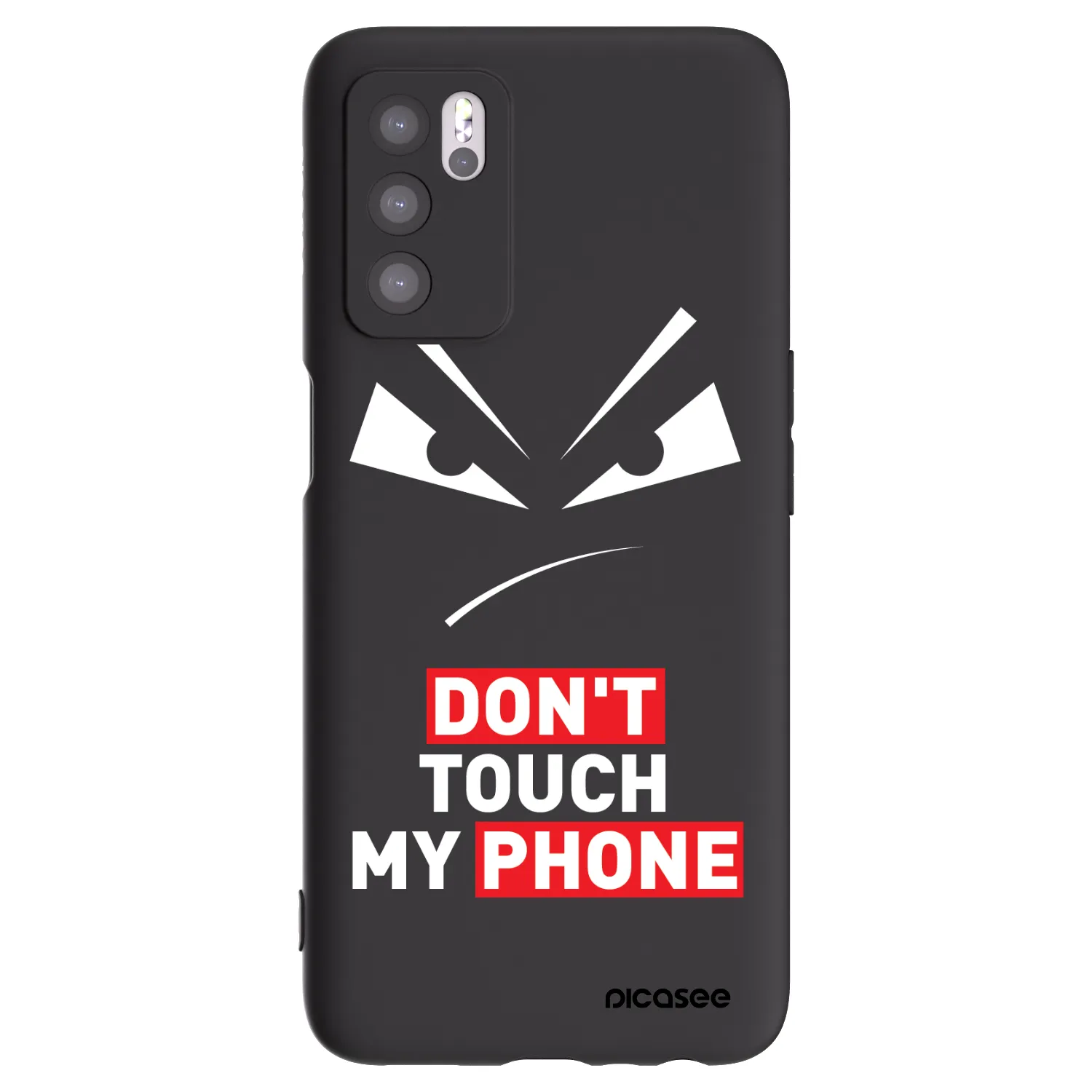 Picasee crna silikonska maskica za OPPO A16 - Evil Eye - Transparent