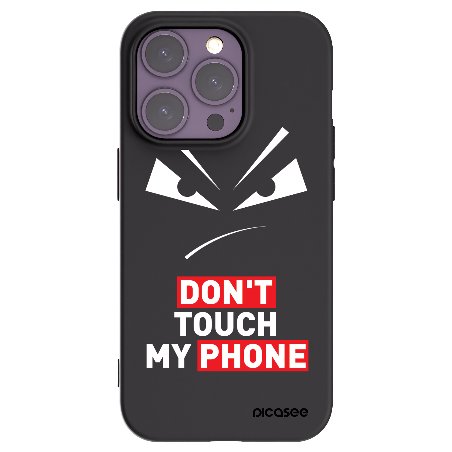 Picasee crna silikonska maskica za Apple iPhone 14 Pro - Evil Eye - Transparent