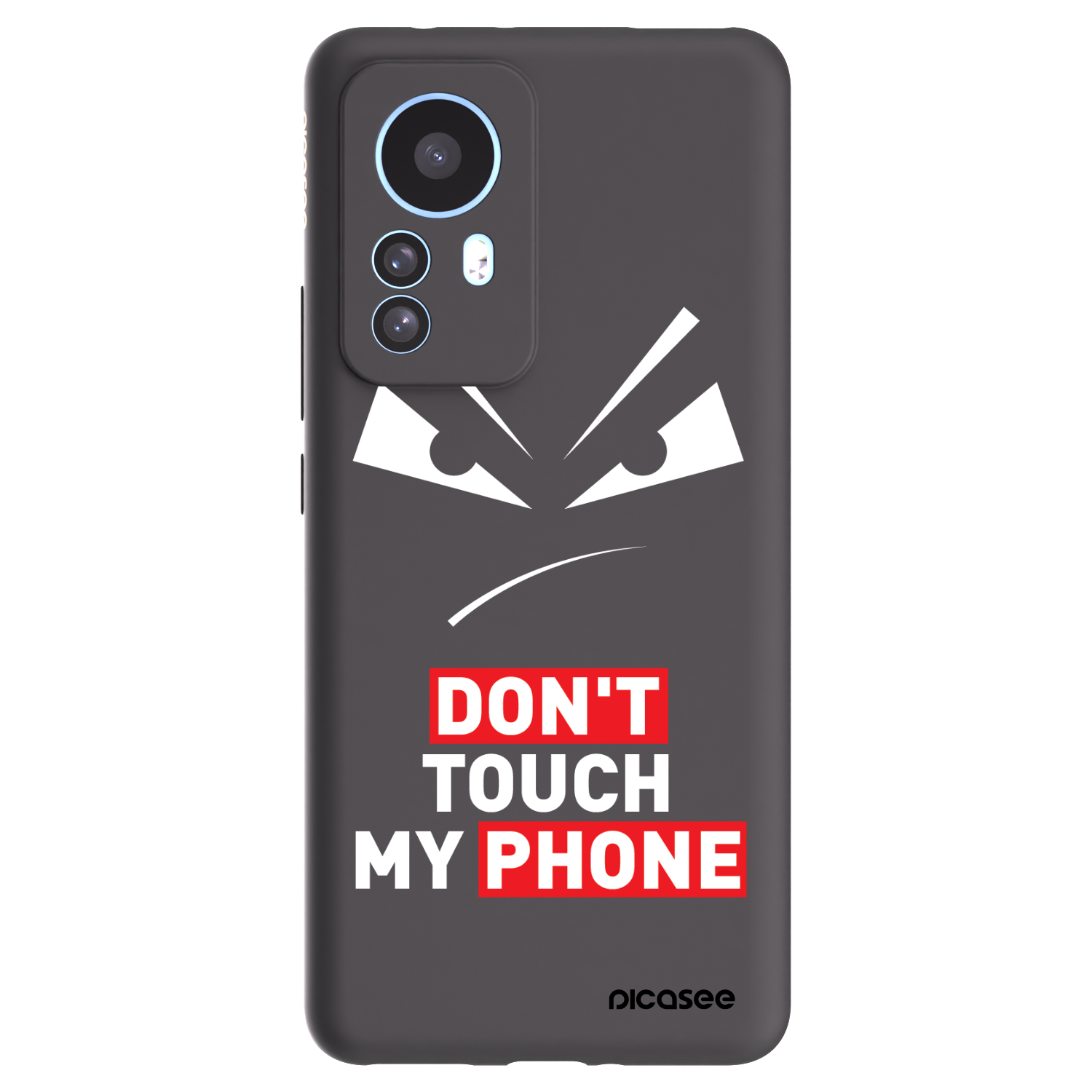 Picasee crna silikonska maskica za Xiaomi 12T - Evil Eye - Transparent