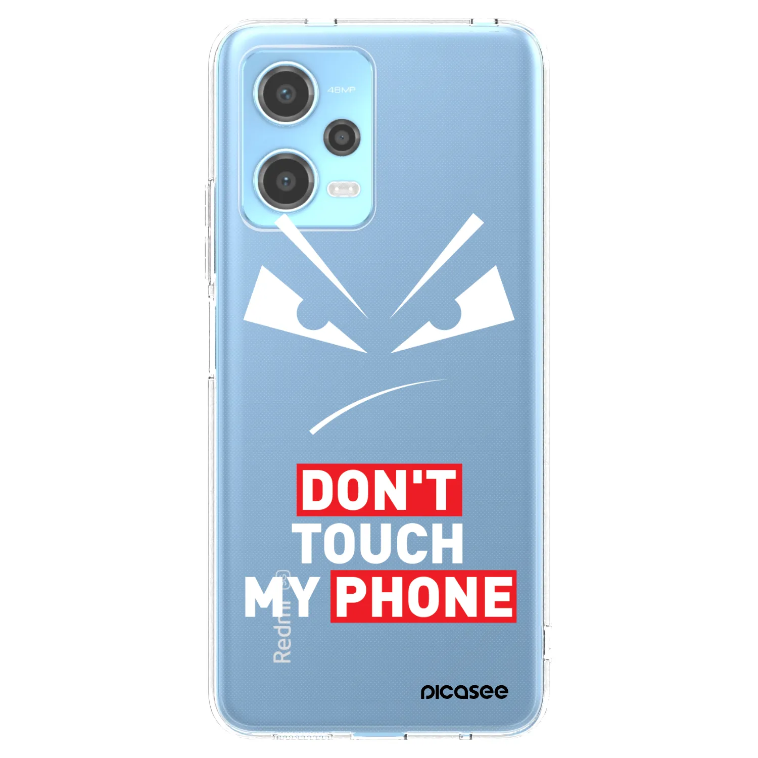 Picasee silikonska prozirna maskica za Xiaomi Redmi Note 12 5G - Evil Eye - Transparent