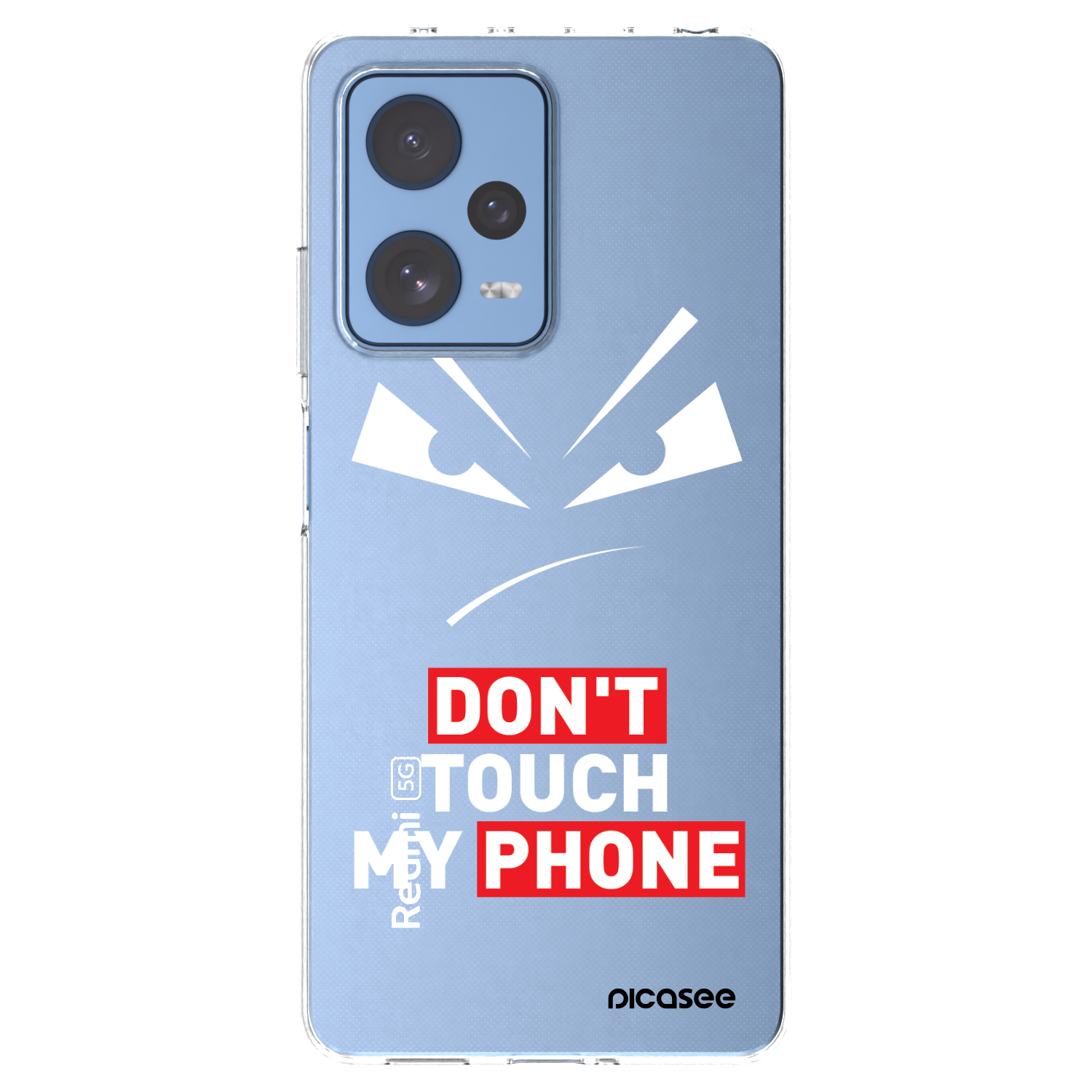 Picasee silikonska prozirna maskica za Xiaomi Redmi Note 12 Pro 5G - Evil Eye - Transparent