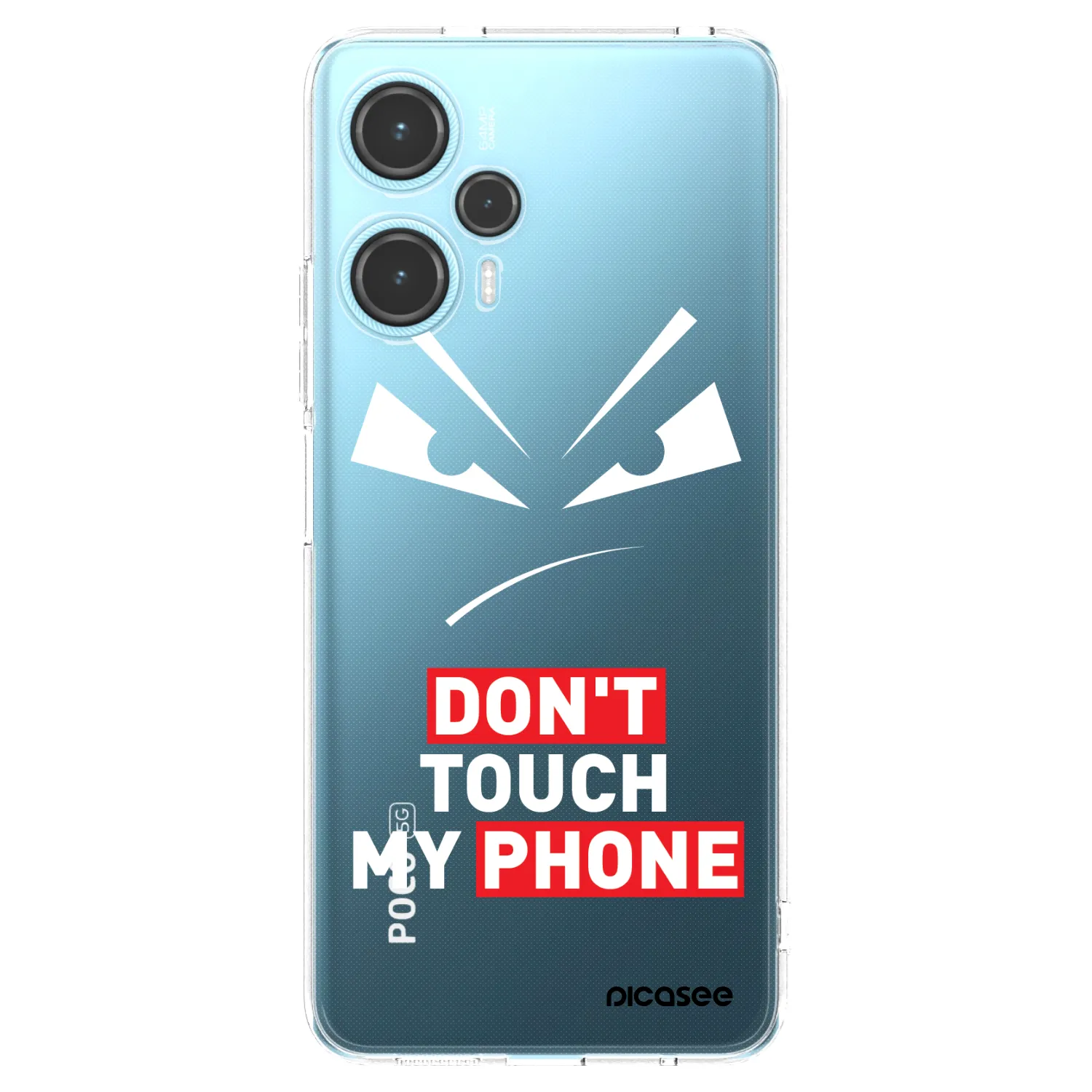 Picasee silikonska prozirna maskica za Xiaomi Poco F5 - Evil Eye - Transparent