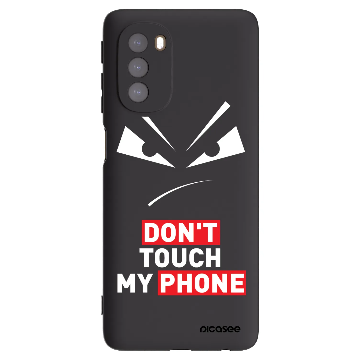 Picasee crna silikonska maskica za Motorola Moto G51 - Evil Eye - Transparent