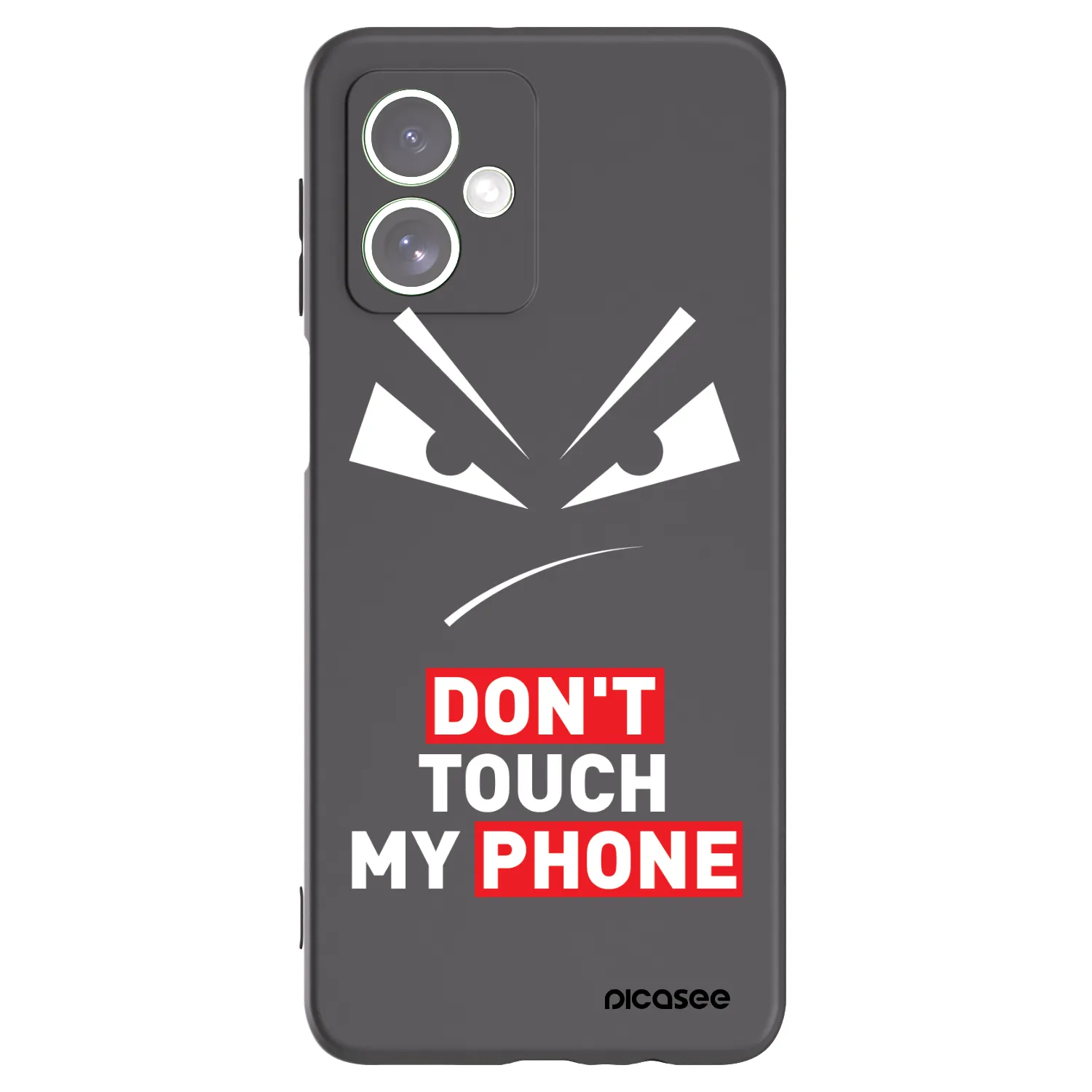 Picasee crna silikonska maskica za Motorola Moto G54 5G - Evil Eye - Transparent