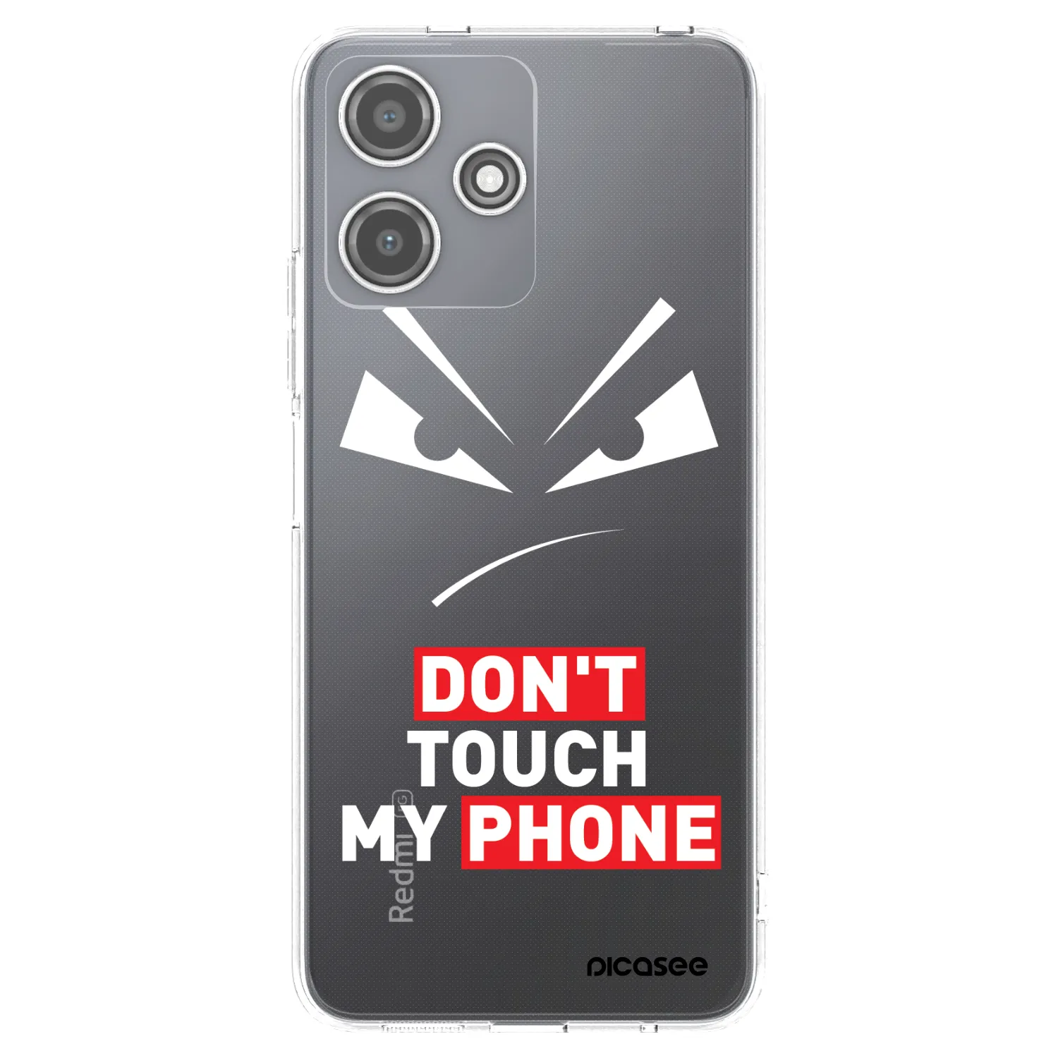 Picasee silikonska prozirna maskica za Xiaomi Redmi 12 5G - Evil Eye - Transparent