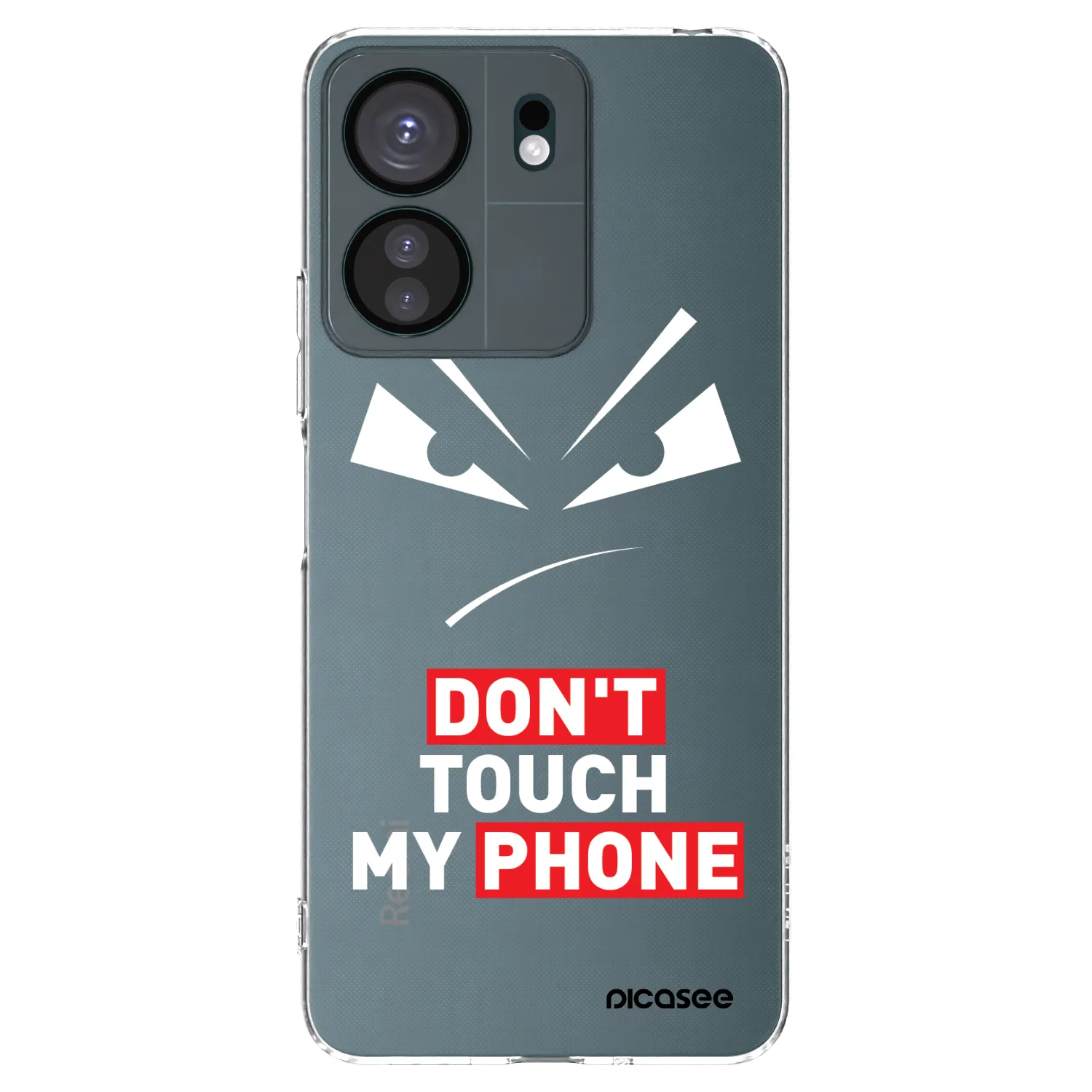 Picasee silikonska prozirna maskica za Xiaomi Redmi 13C 4G - Evil Eye - Transparent