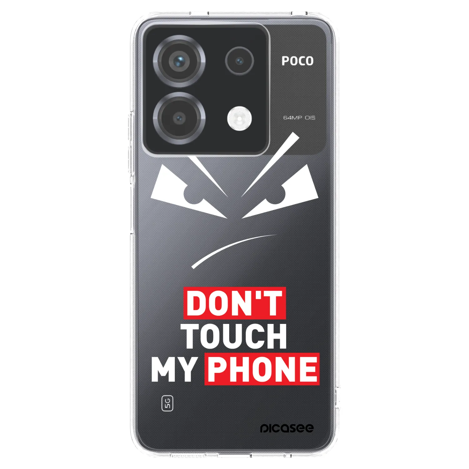 Picasee silikonska prozirna maskica za Xiaomi Poco X6 - Evil Eye - Transparent