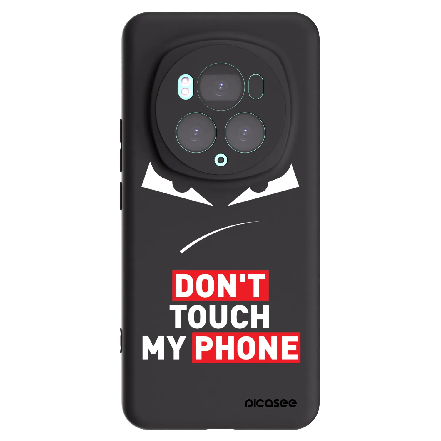 Picasee crna silikonska maskica za Honor Magic6 Pro - Evil Eye - Transparent