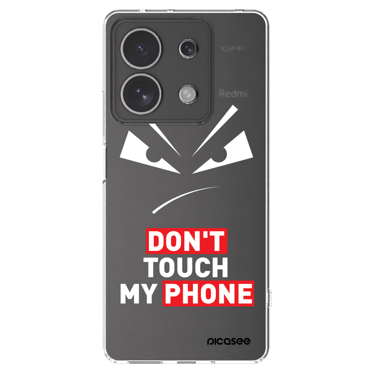 Picasee silikonska prozirna maskica za Xiaomi Redmi Note 13 4G - Evil Eye - Transparent