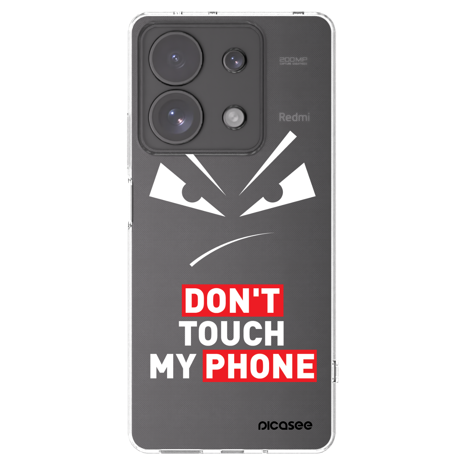 Picasee silikonska prozirna maskica za Xiaomi Redmi Note 13 Pro 4G - Evil Eye - Transparent