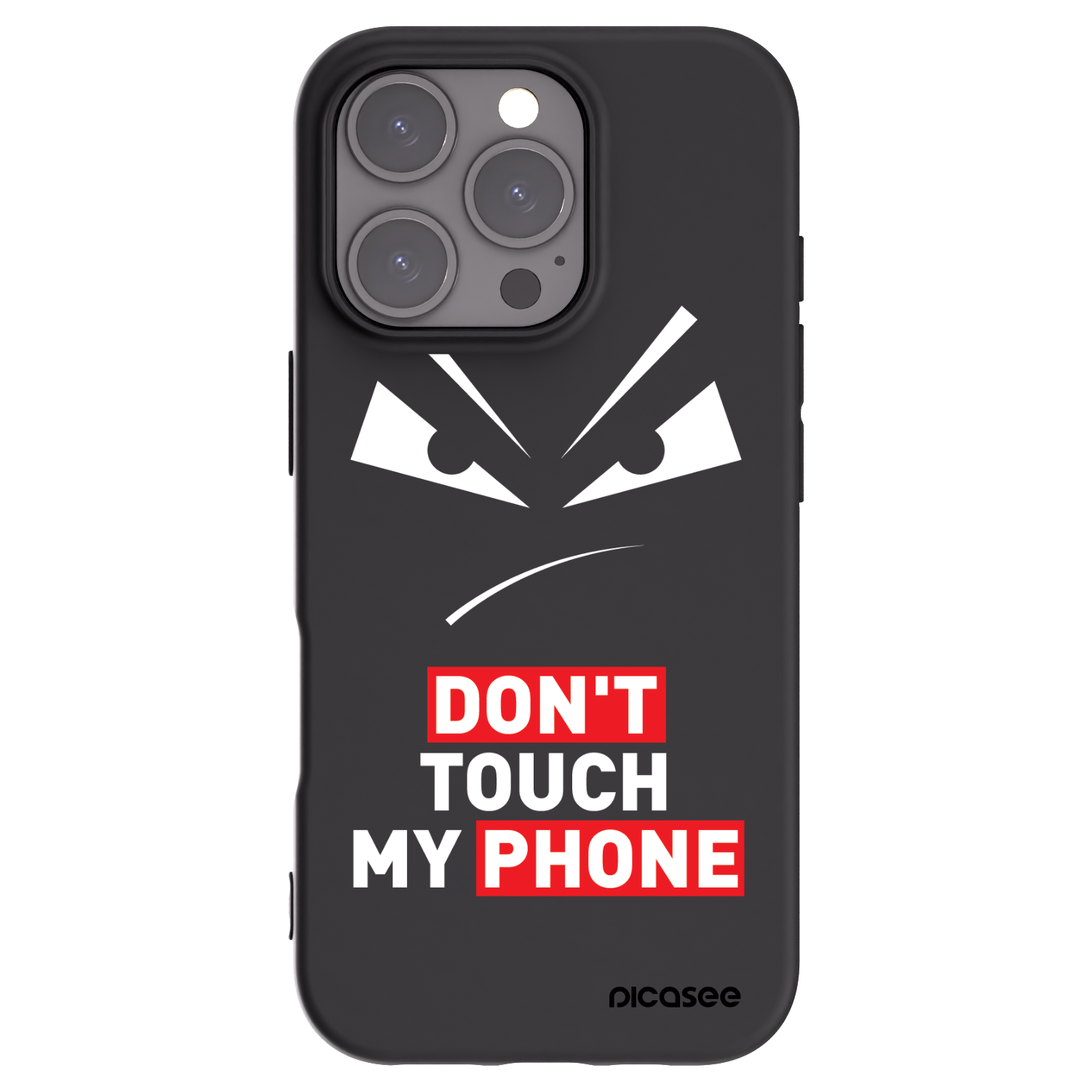 Picasee crna silikonska maskica za Apple iPhone 16 Pro - Evil Eye - Transparent