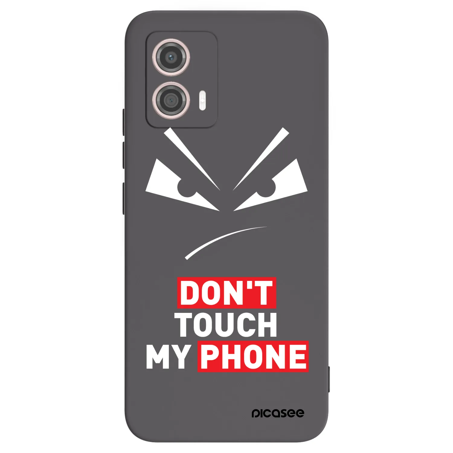 Picasee crna silikonska maskica za Motorola Moto G53 5G - Evil Eye - Transparent