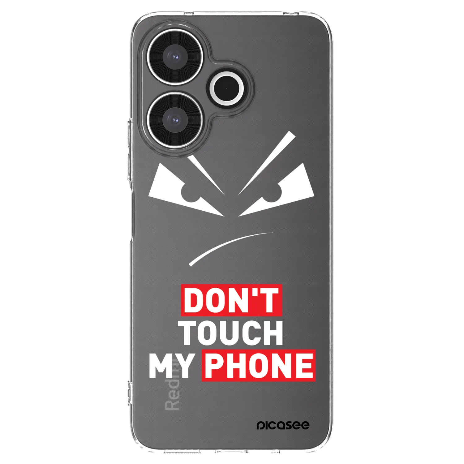 Picasee silikonska prozirna maskica za Xiaomi Redmi 13 4G - Evil Eye - Transparent
