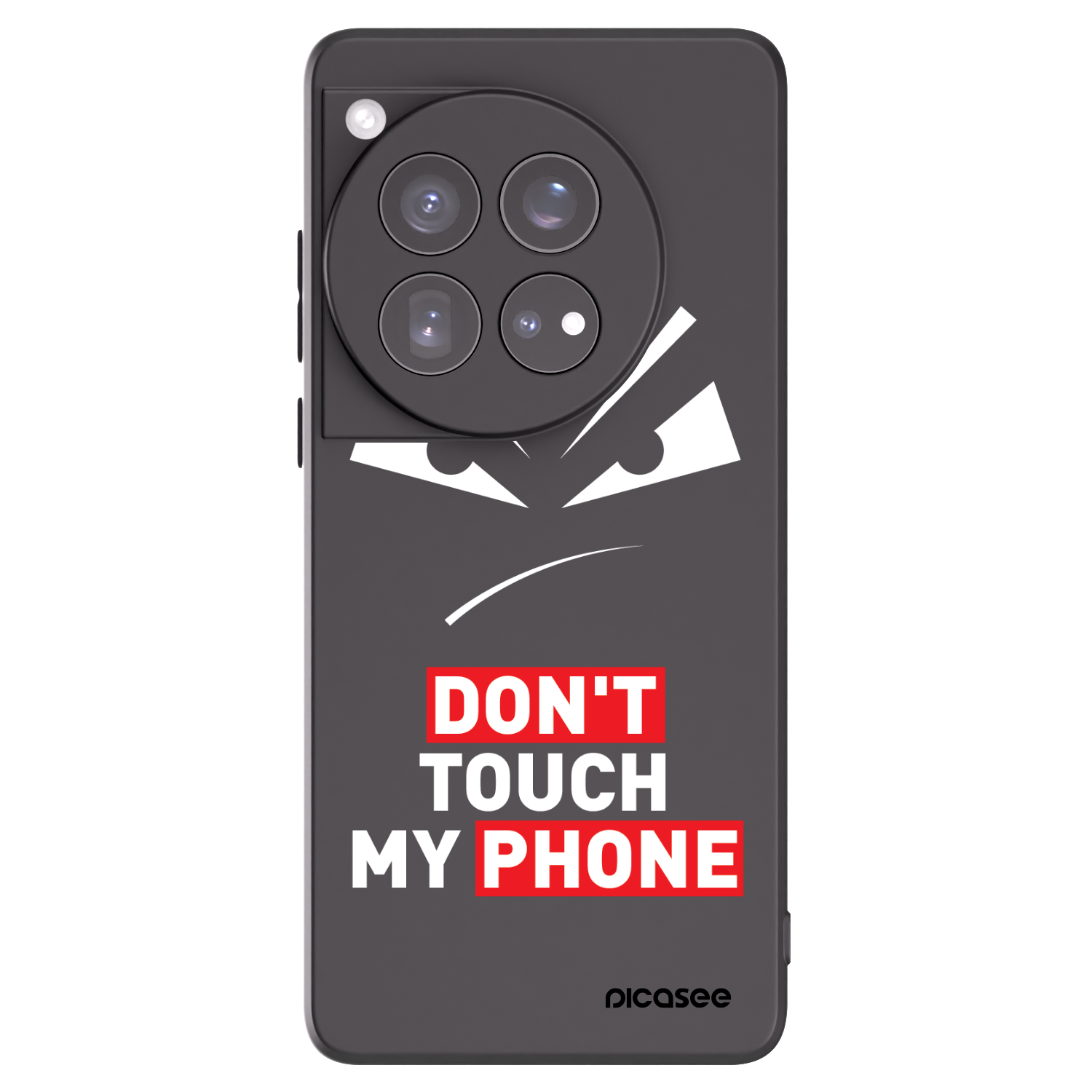Picasee crna silikonska maskica za OnePlus 12 5G - Evil Eye - Transparent