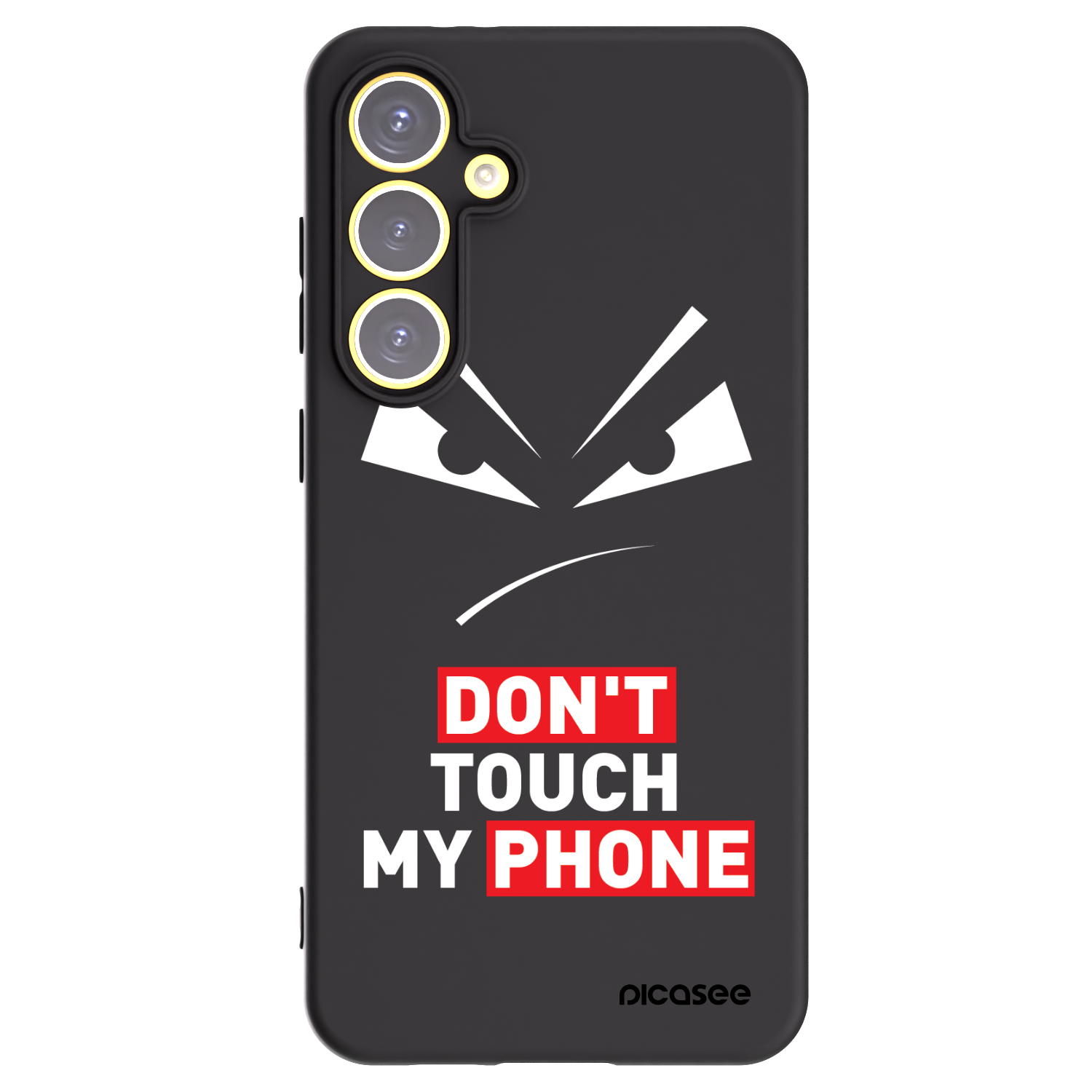 Picasee crna silikonska maskica za Samsung Galaxy S24 FE S721B - Evil Eye - Transparent