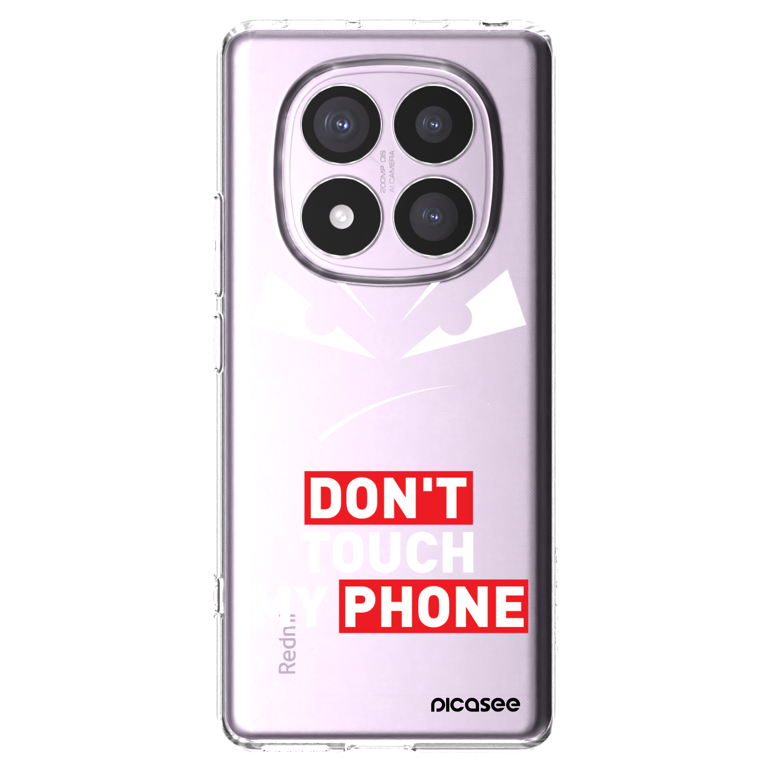 Picasee silikonska prozirna maskica za Xiaomi Redmi Note 14 Pro 5G - Evil Eye - Transparent