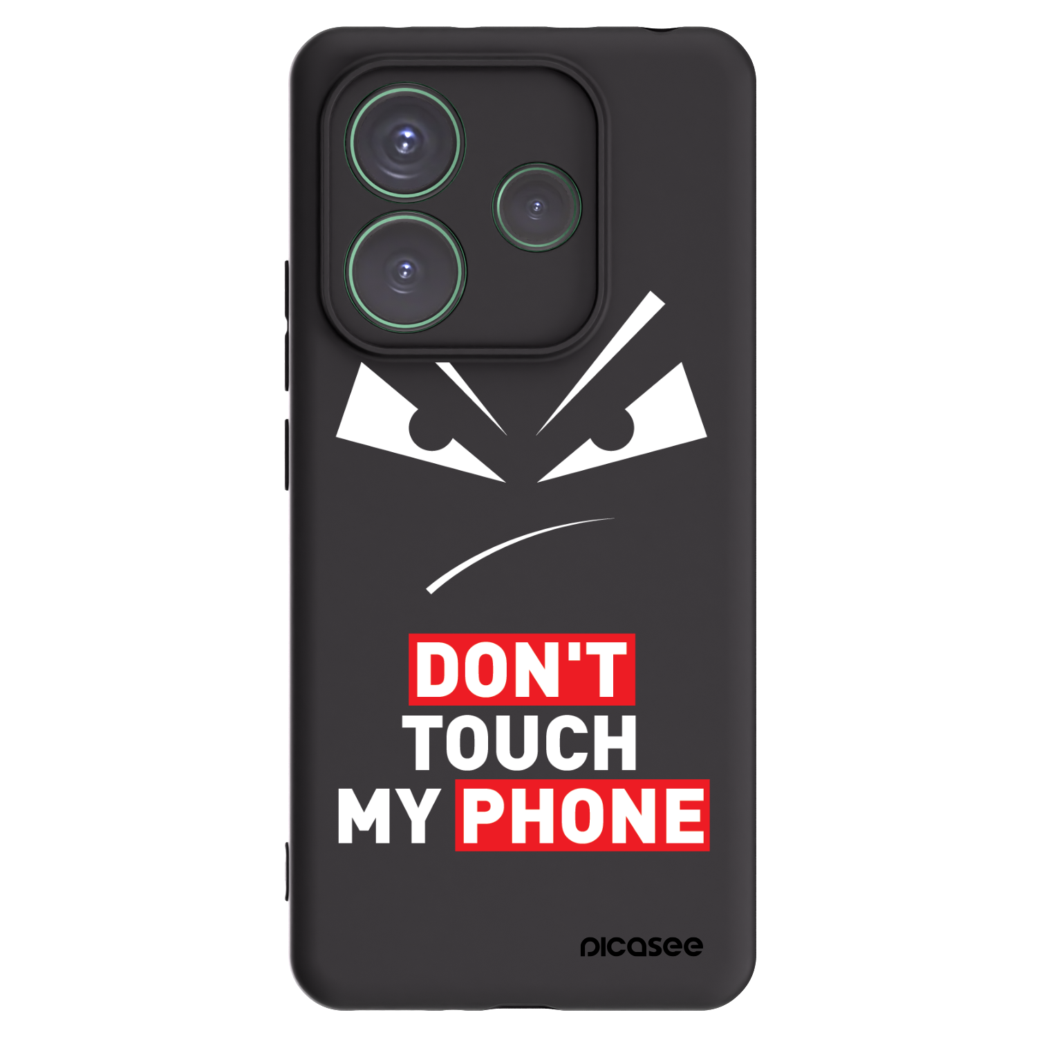 Picasee crna silikonska maskica za Xiaomi Redmi Note 14 5G - Evil Eye - Transparent