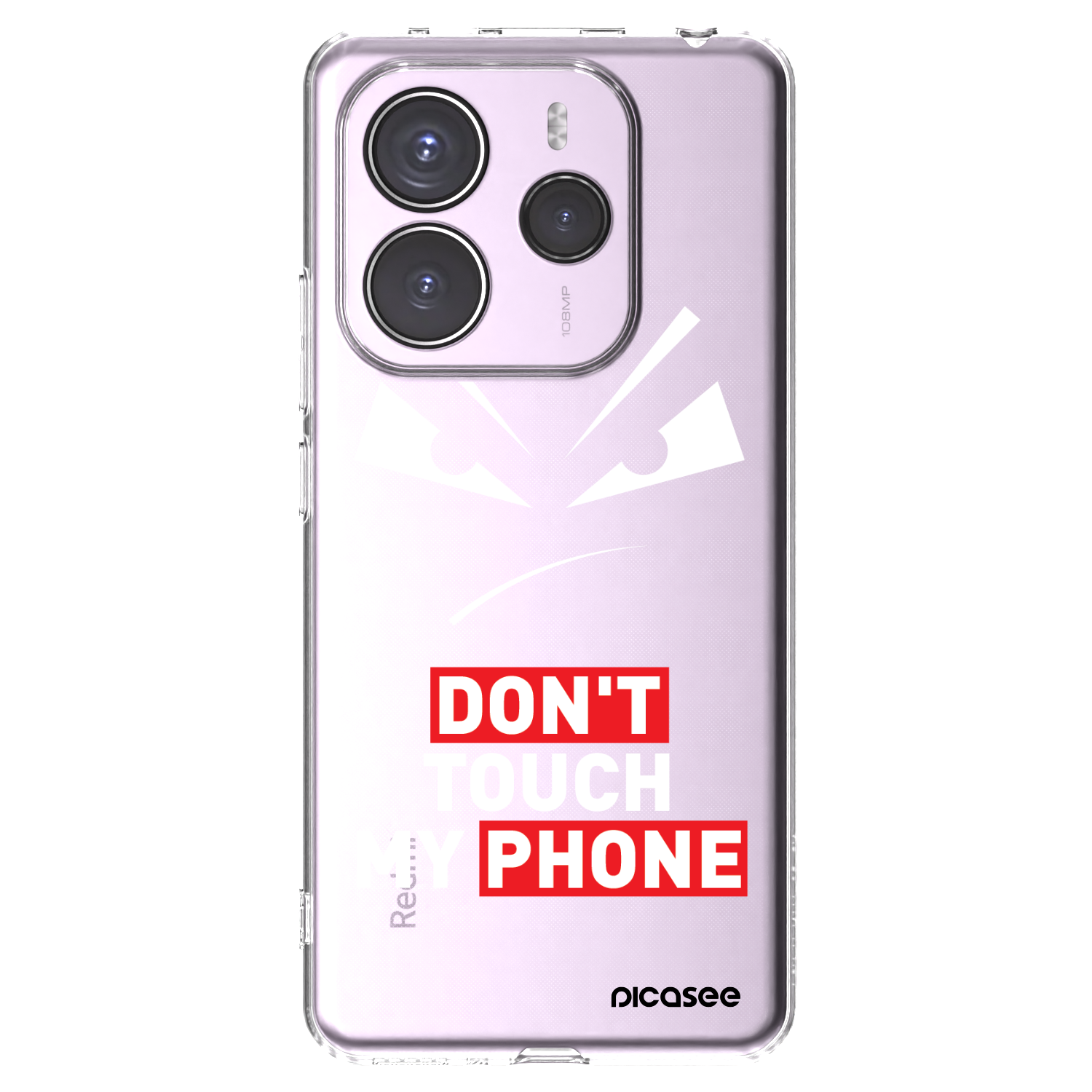 Picasee silikonska prozirna maskica za Xiaomi Redmi Note 14 5G - Evil Eye - Transparent