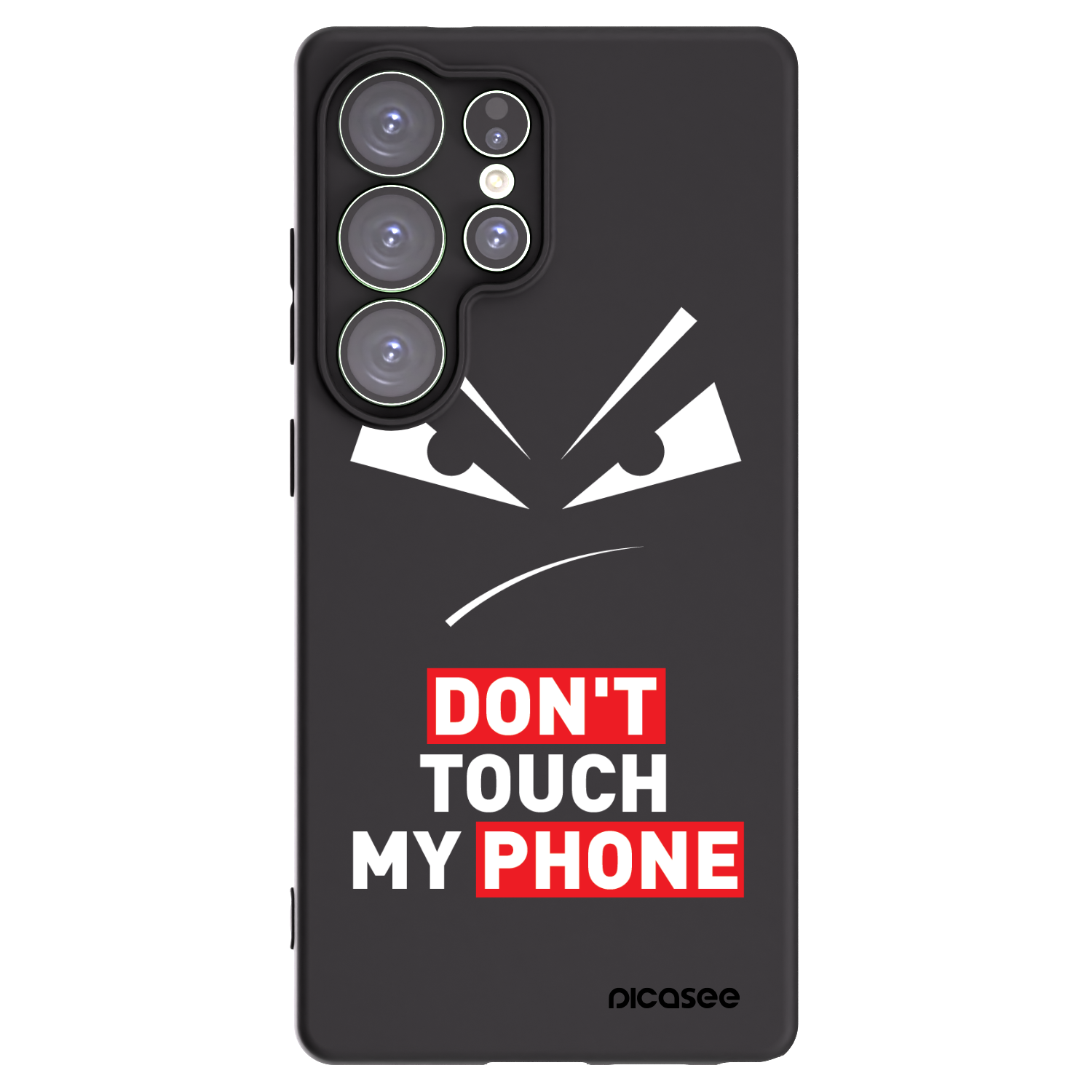 Picasee crna silikonska maskica za Samsung Galaxy S25 Ultra 5G - Evil Eye - Transparent