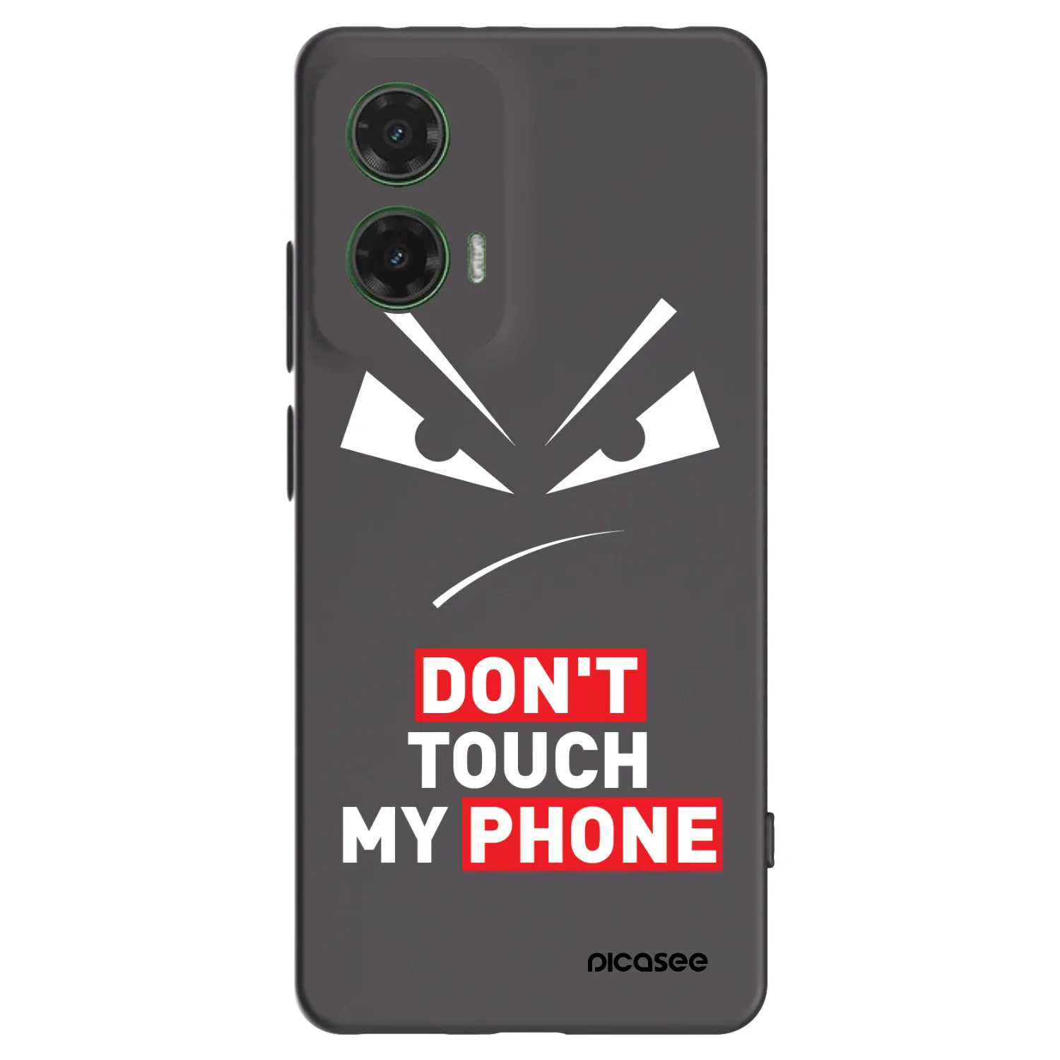 Picasee crna silikonska maskica za Motorola Moto G35 5G - Evil Eye - Transparent