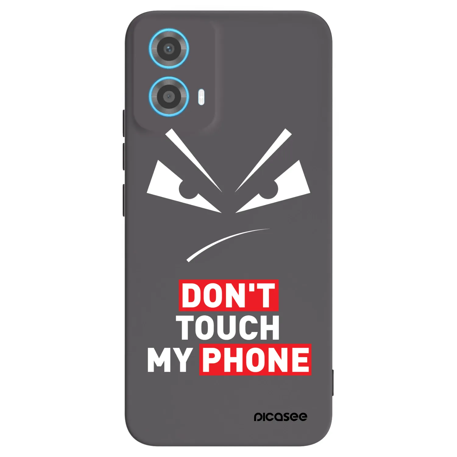 Picasee crna silikonska maskica za Motorola Moto G34 5G - Evil Eye - Transparent