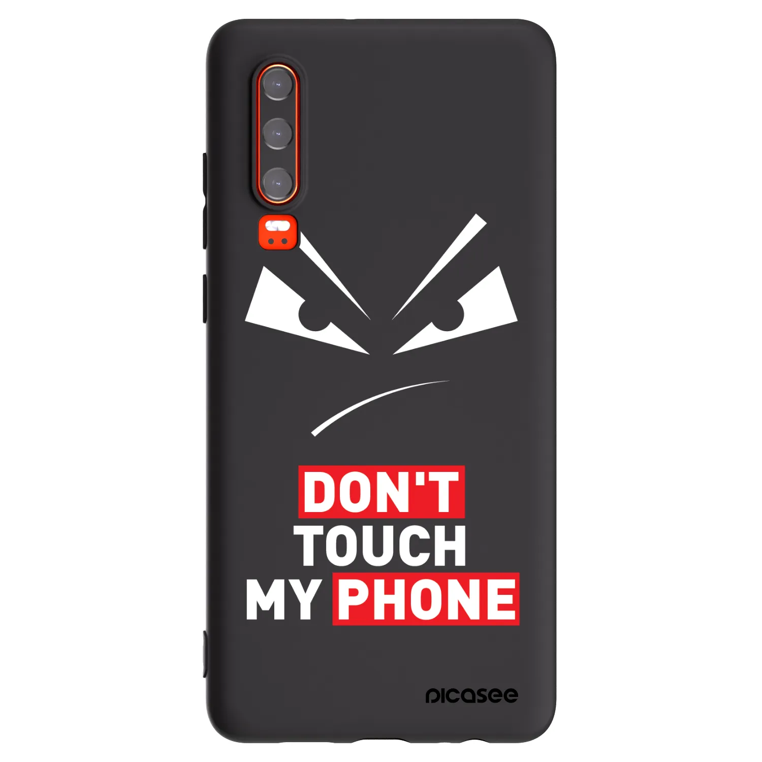 Picasee crna silikonska maskica za Huawei P30 - Evil Eye - Transparent