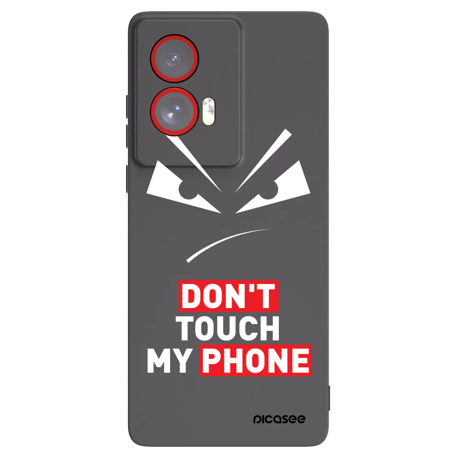 Picasee crna silikonska maskica za Motorola Edge 50 Fusion - Evil Eye - Transparent