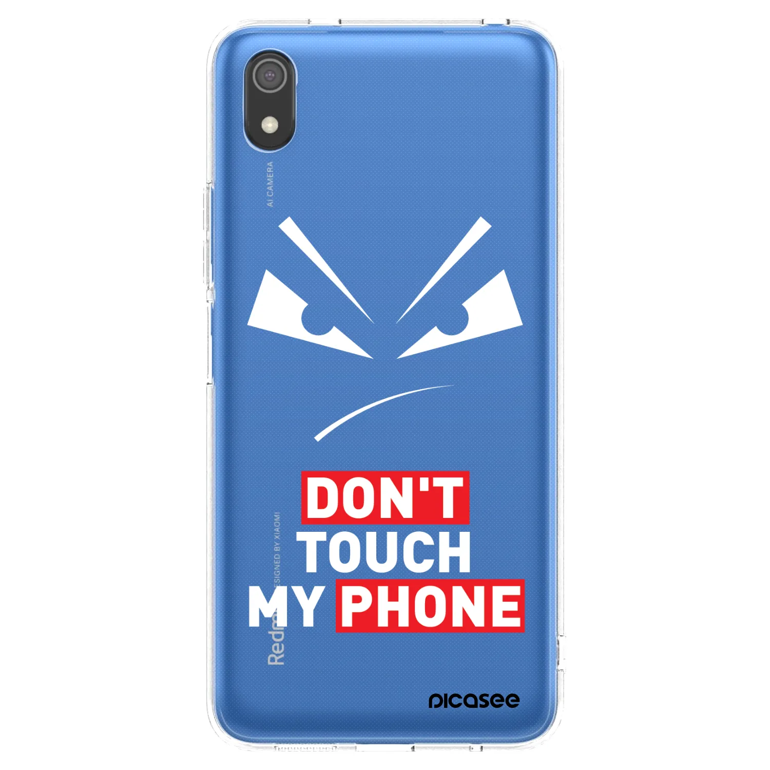 Picasee silikonska prozirna maskica za Xiaomi Redmi 7A - Evil Eye - Transparent