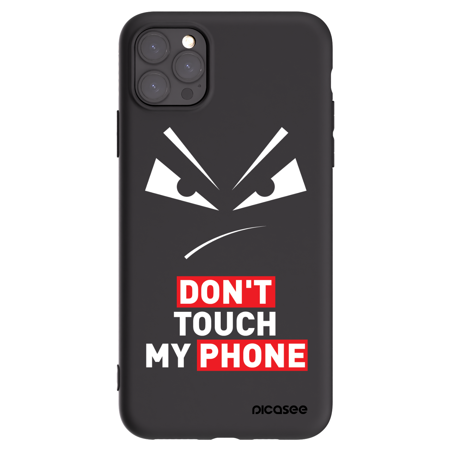 Picasee crna silikonska maskica za Apple iPhone 11 Pro Max - Evil Eye - Transparent