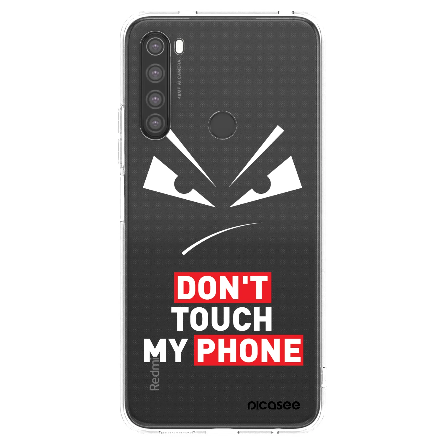 Picasee silikonska prozirna maskica za Xiaomi Redmi Note 8 - Evil Eye - Transparent