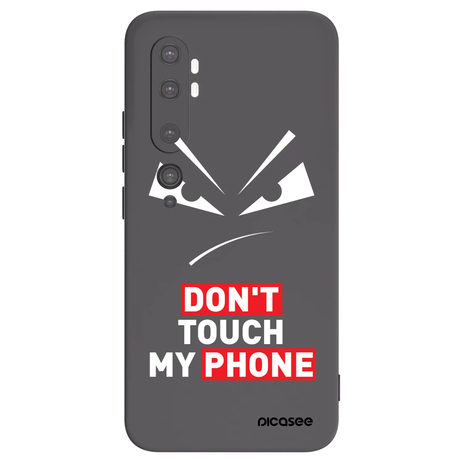 Picasee crna silikonska maskica za Xiaomi Mi Note 10 (Pro) - Evil Eye - Transparent