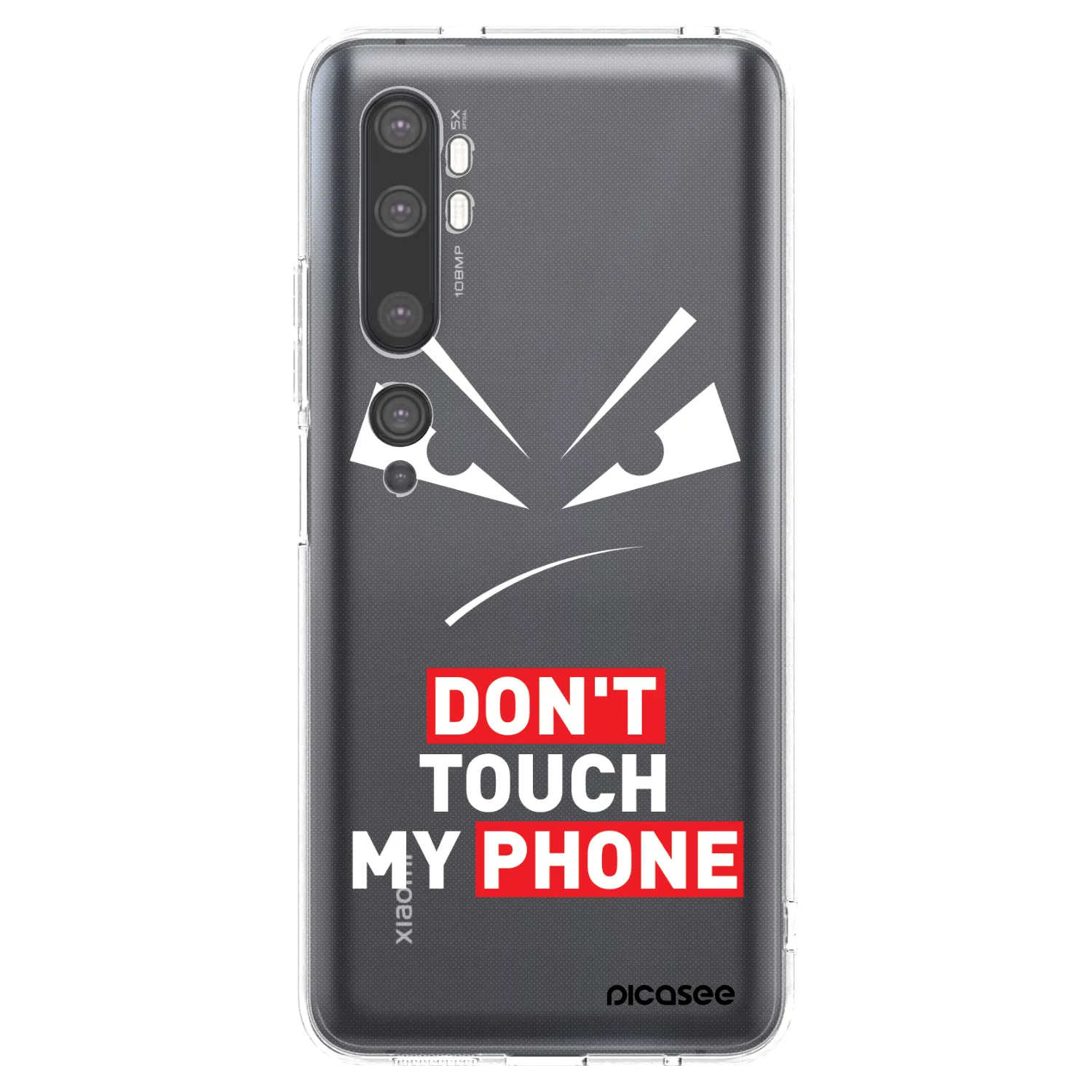 Picasee silikonska prozirna maskica za Xiaomi Mi Note 10 (Pro) - Evil Eye - Transparent