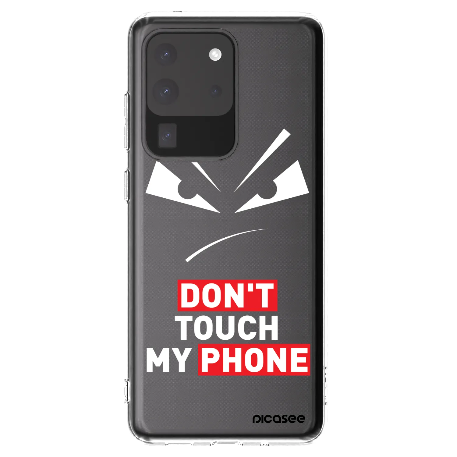 Picasee silikonska prozirna maskica za Samsung Galaxy S20 Ultra 5G G988F - Evil Eye - Transparent