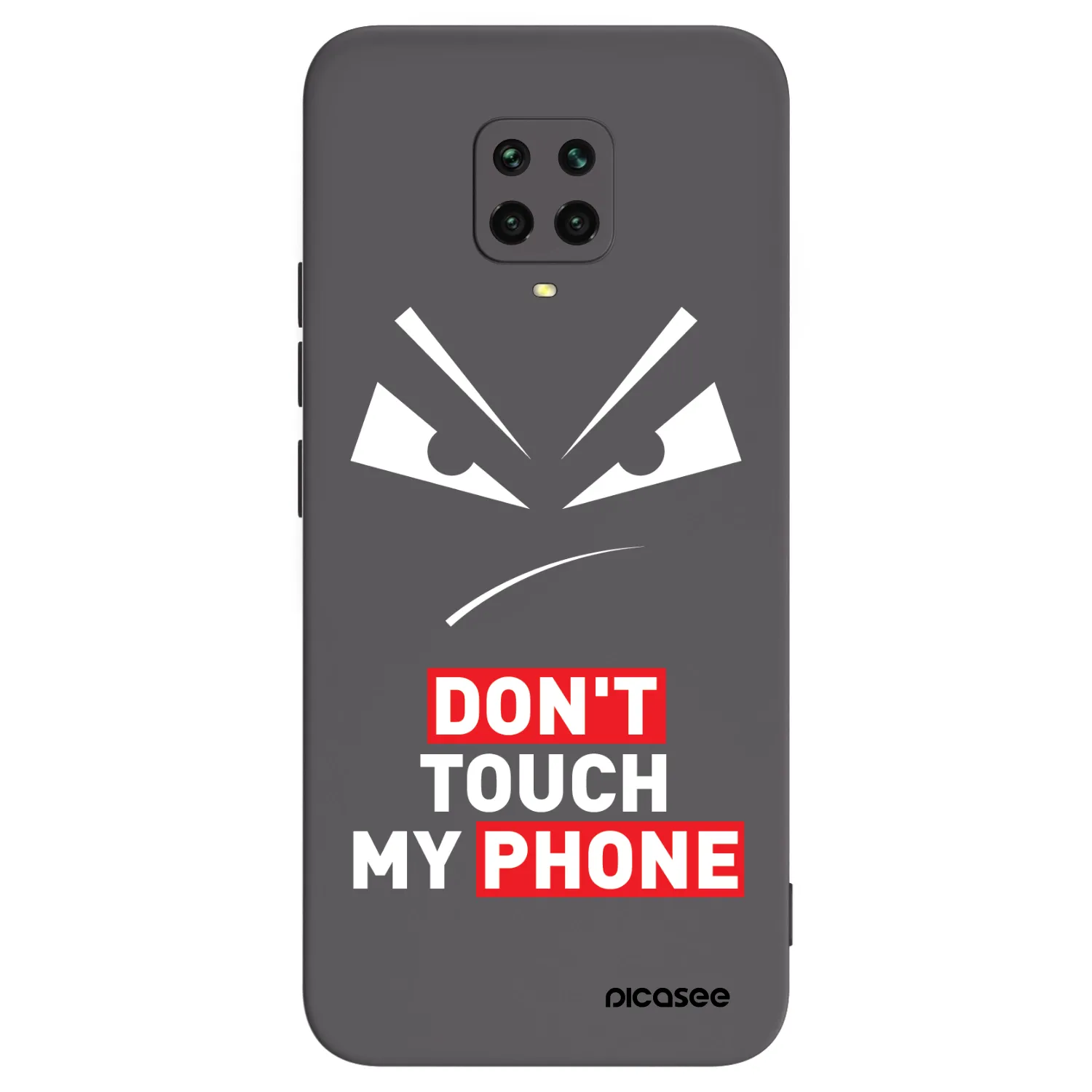 Picasee crna silikonska maskica za Xiaomi Redmi Note 9 Pro - Evil Eye - Transparent