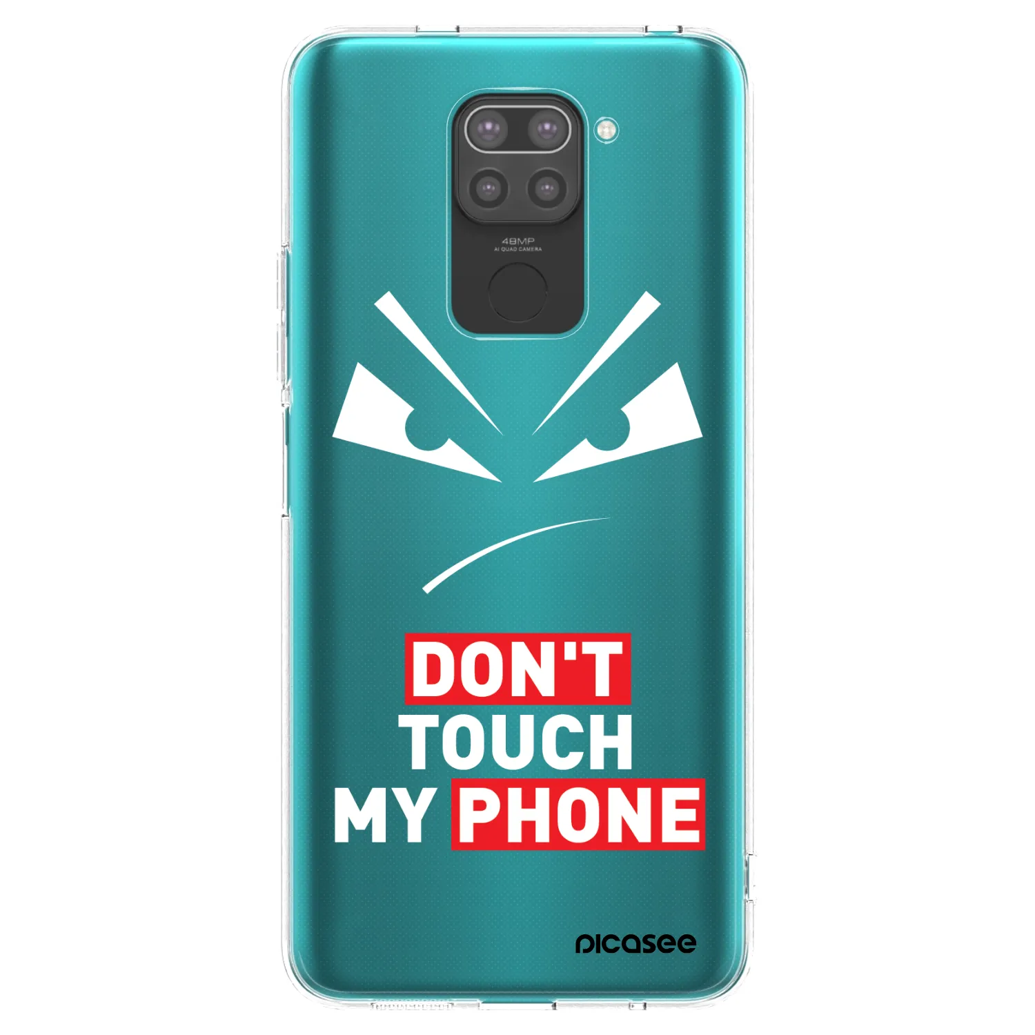 Picasee crna silikonska maskica za Xiaomi Redmi Note 9 - Evil Eye - Transparent