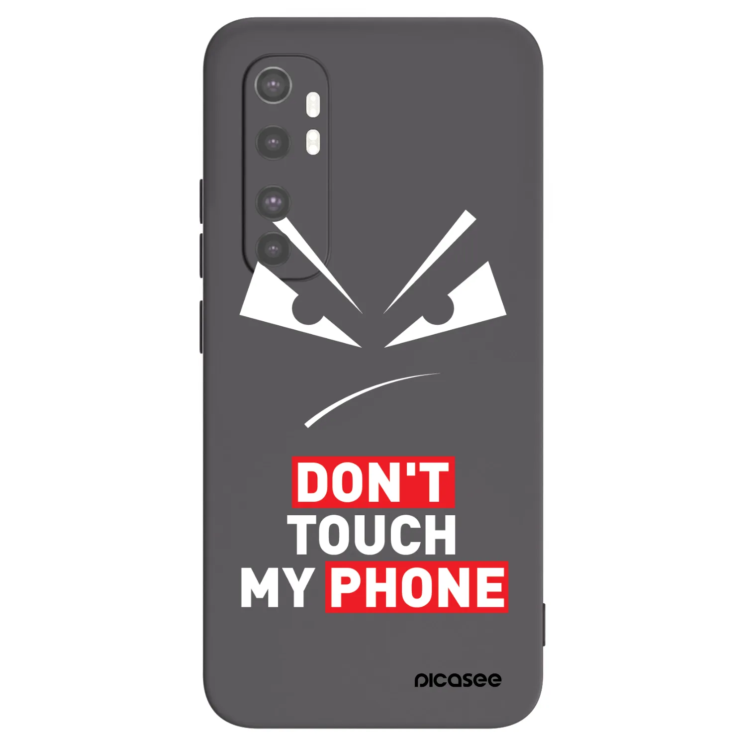 Picasee crna silikonska maskica za Xiaomi Mi Note 10 Lite - Evil Eye - Transparent